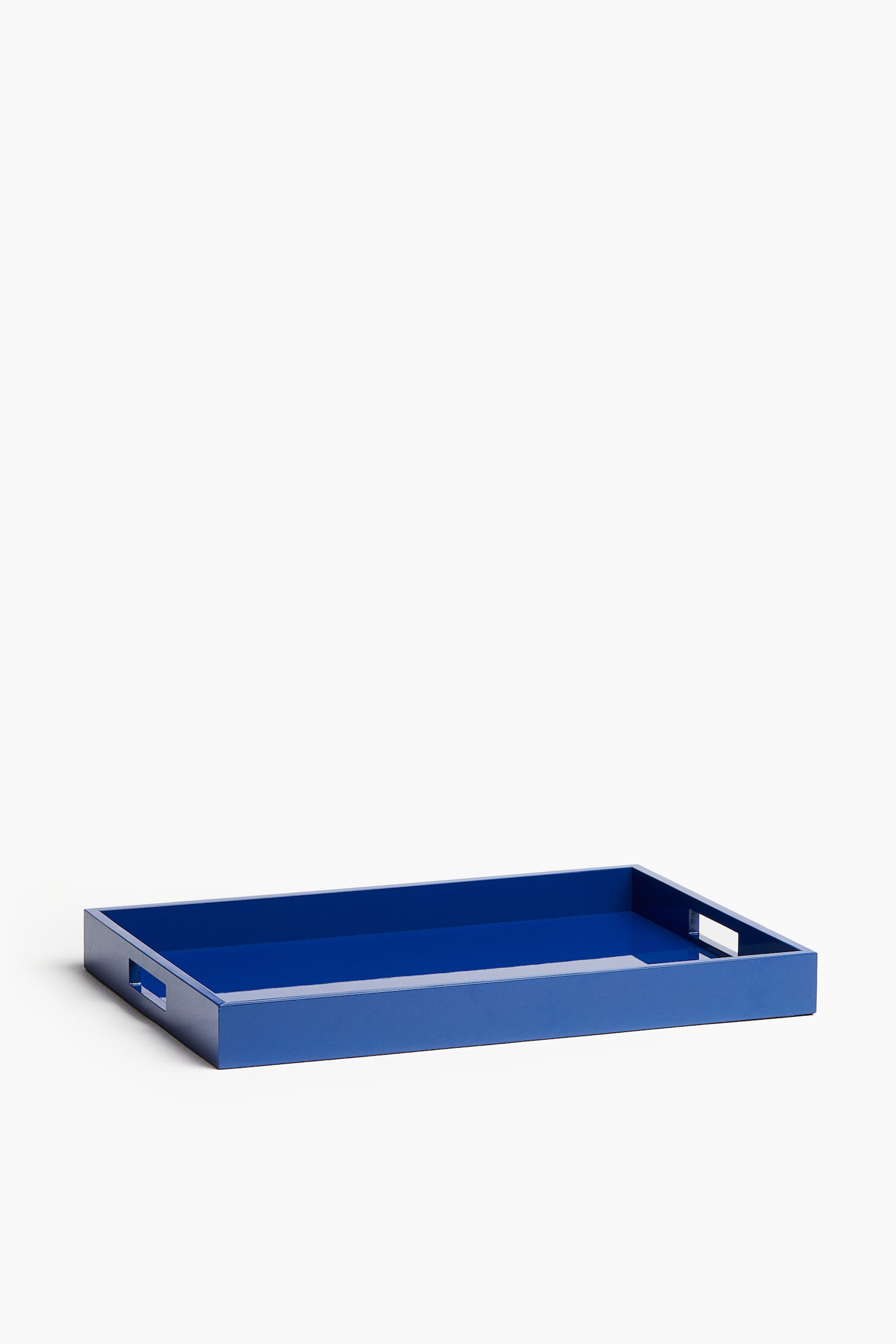 Lacquered tray - Bright blue/Orange - 1