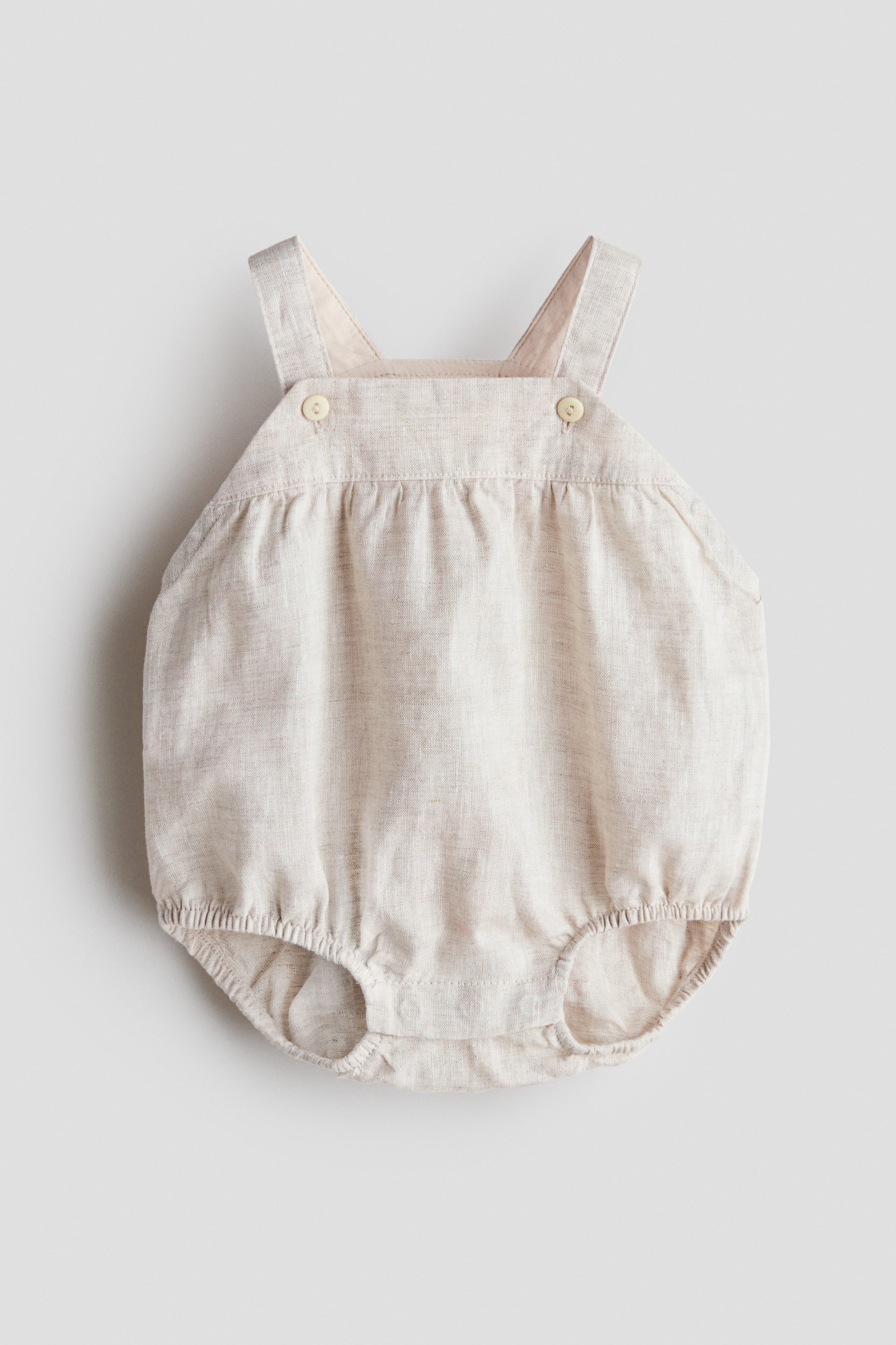 Prikaži veću sliku: Linen romper suit - Svetlobež - Kids | H&M RS 1