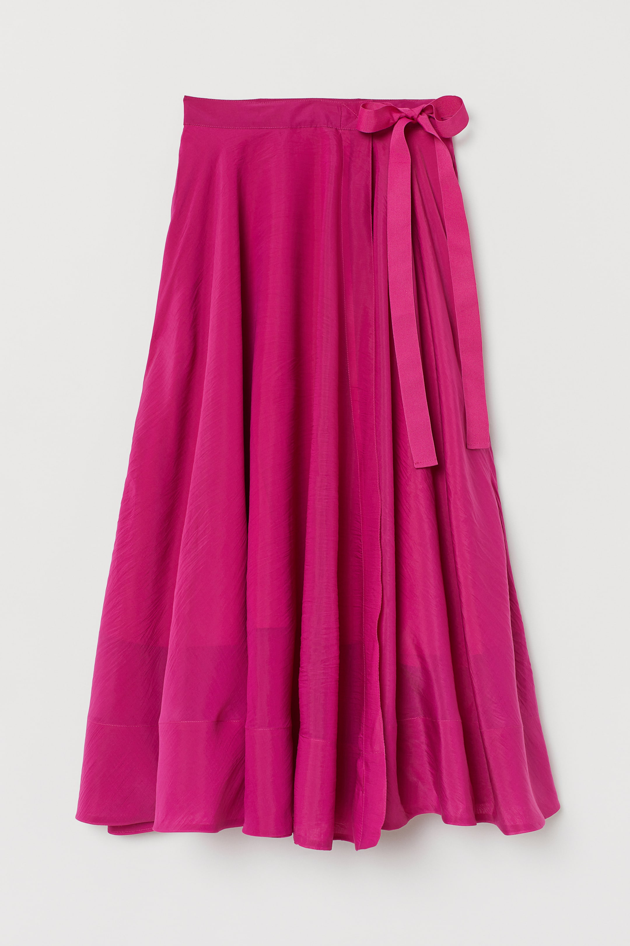 View larger image: Lyocell-blend wrapover skirt - Cerise - Ladies | H&M GB 1