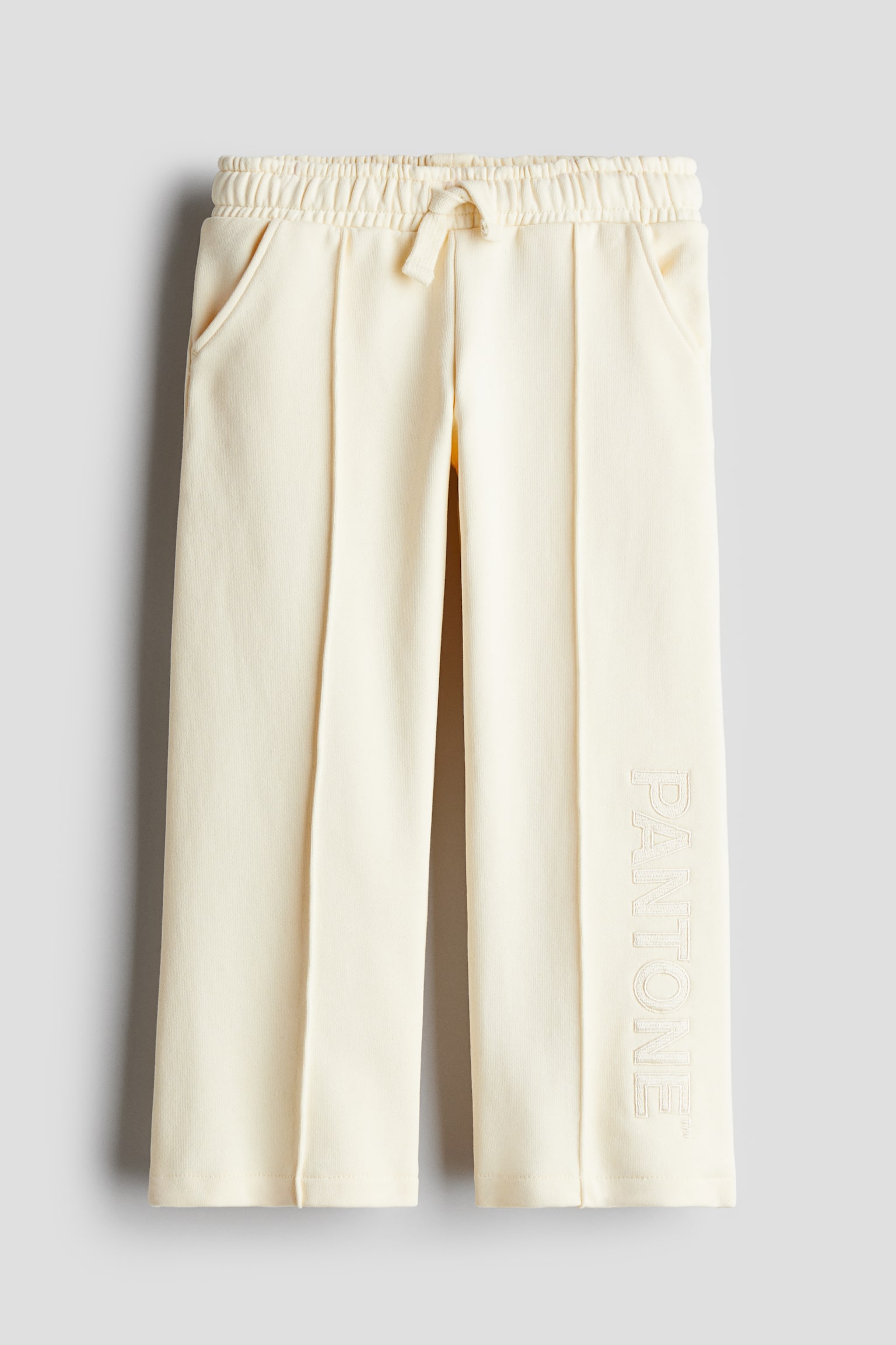 Crease-front joggers - Light yellow - 1