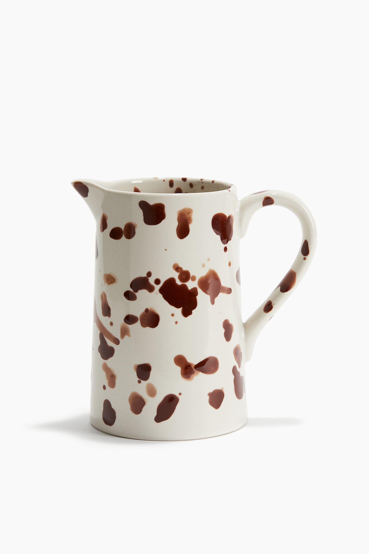 Speckled-glaze stoneware jug - White/Speckled - 1