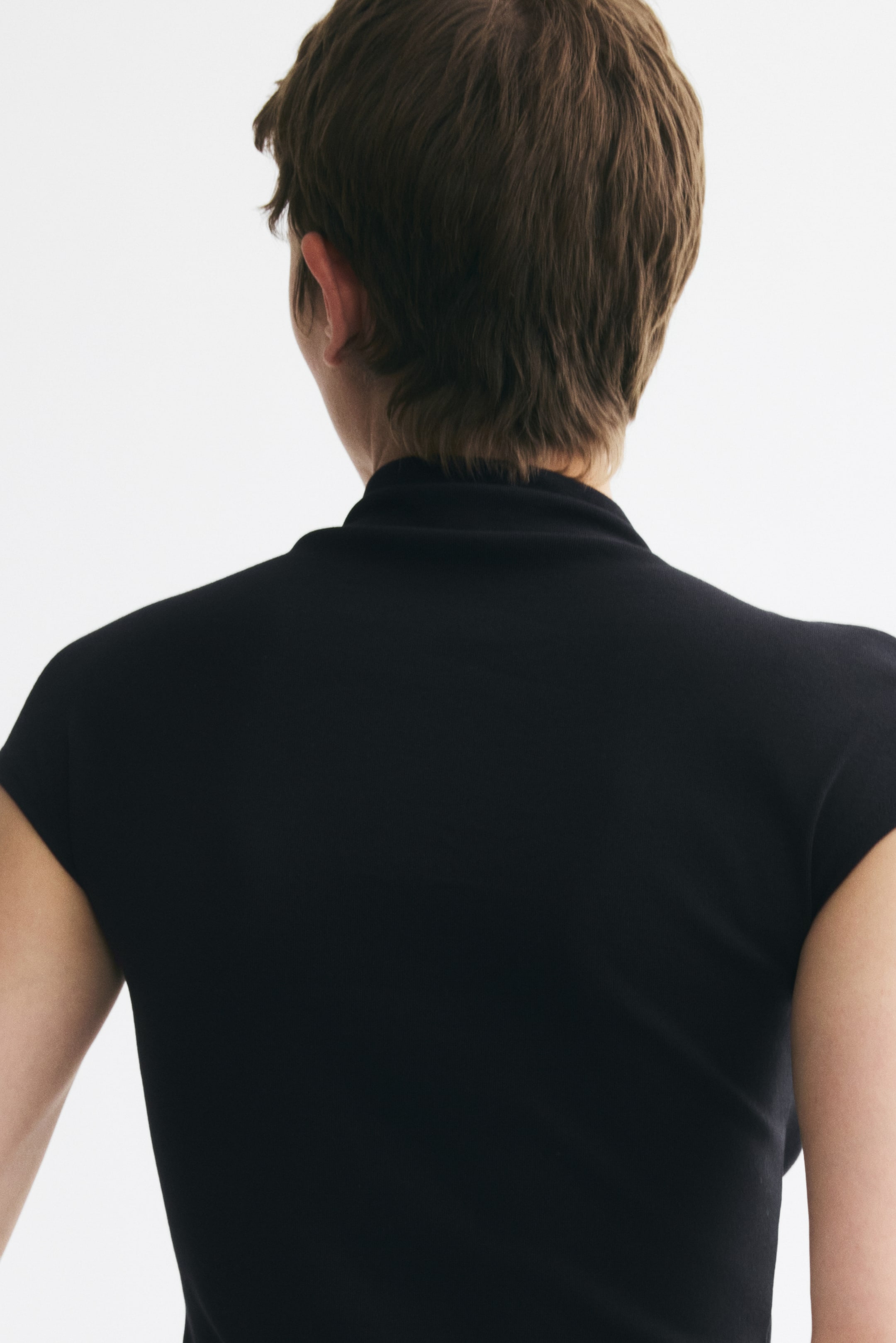 Stand-Up Collar Jersey Top