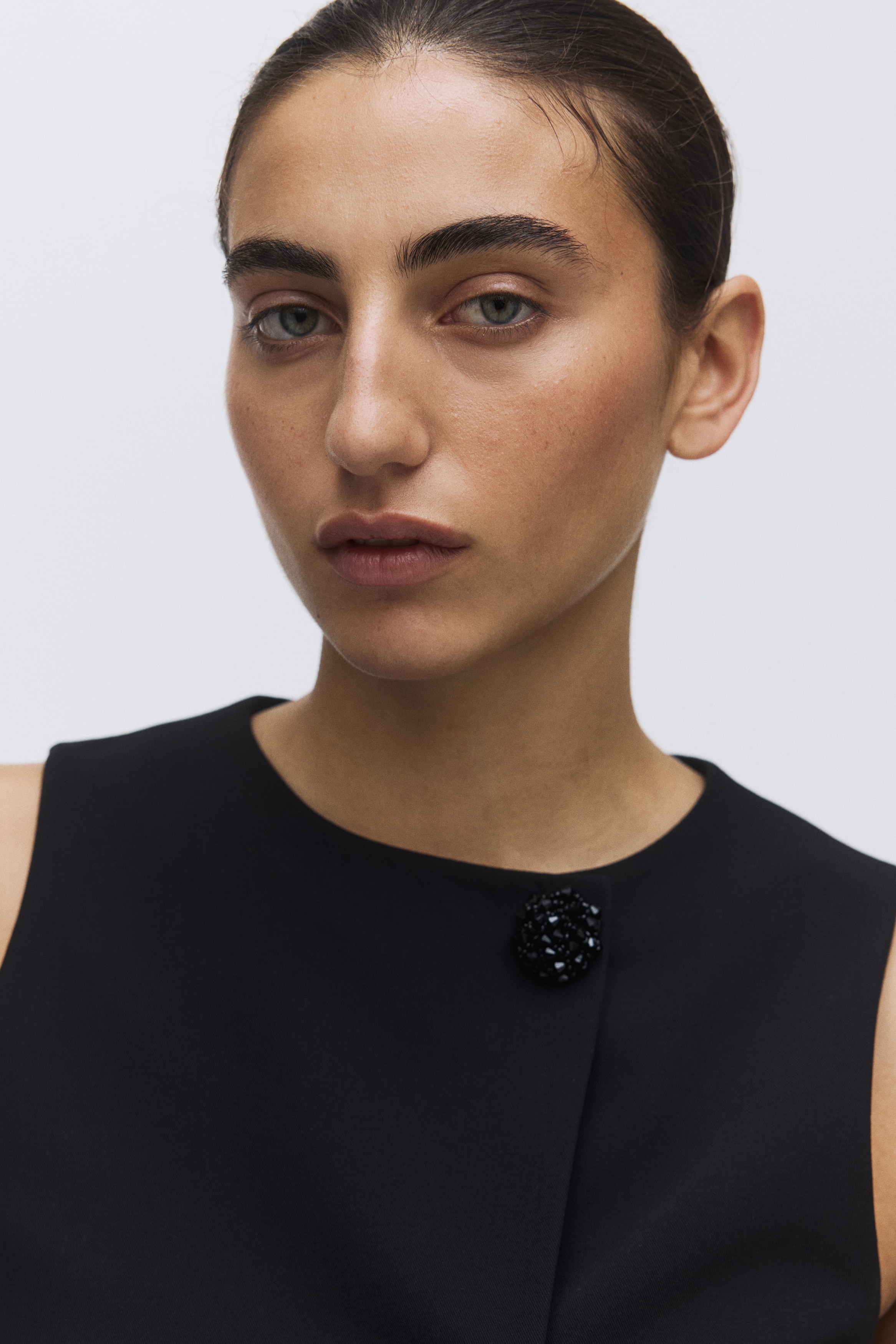 Asymmetric wrap waistcoat