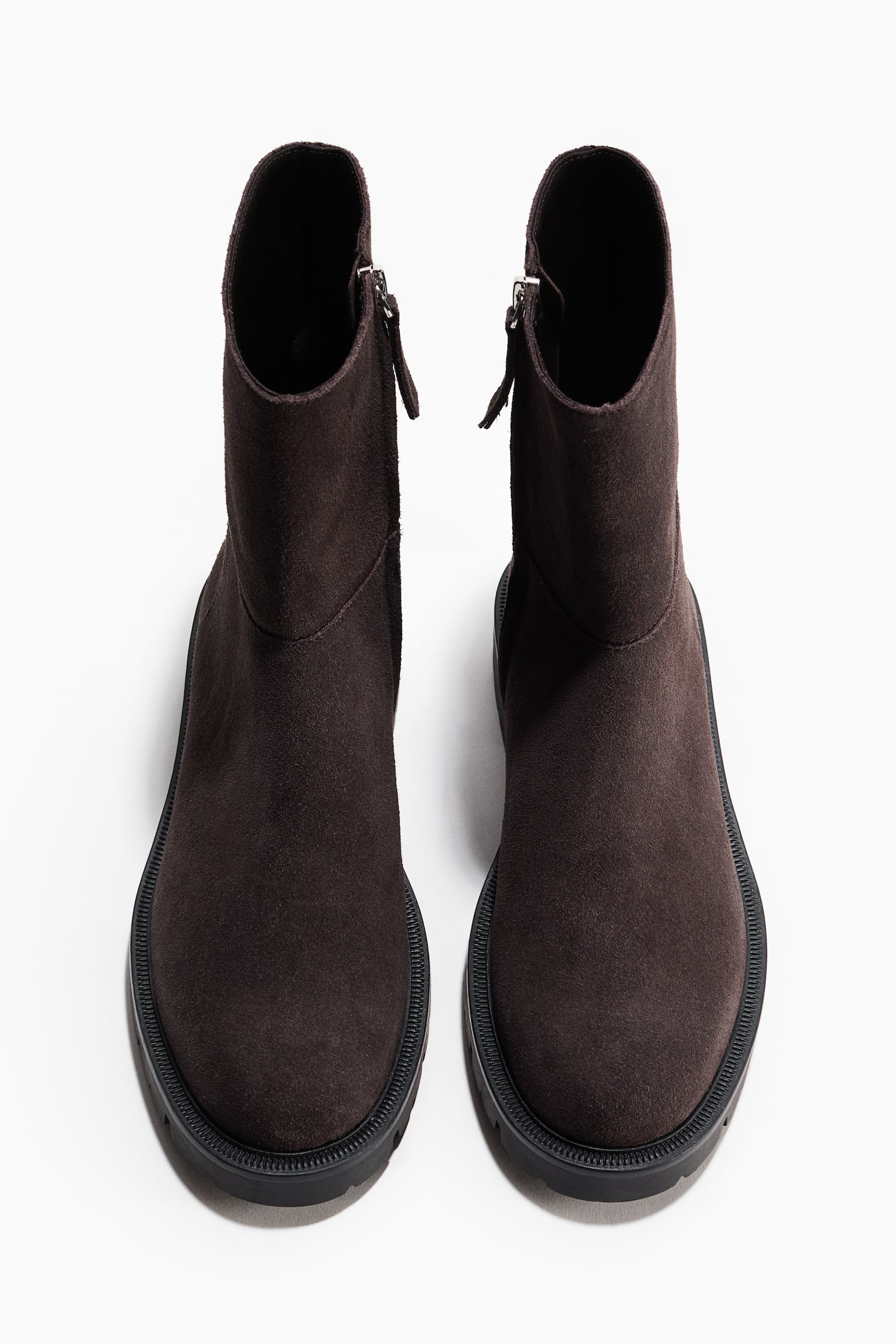 Женские ботинки H&M Split Suede Ankle, цвет: Тёмный коричневый — фото 4