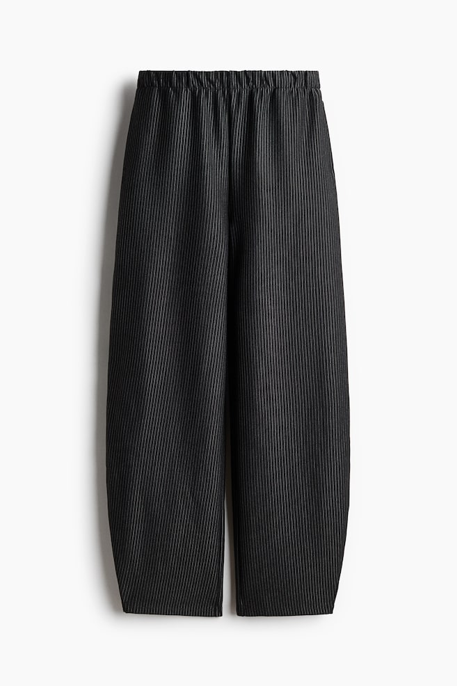 Pantalon tonneau en jersey romanite - Noir - 1
