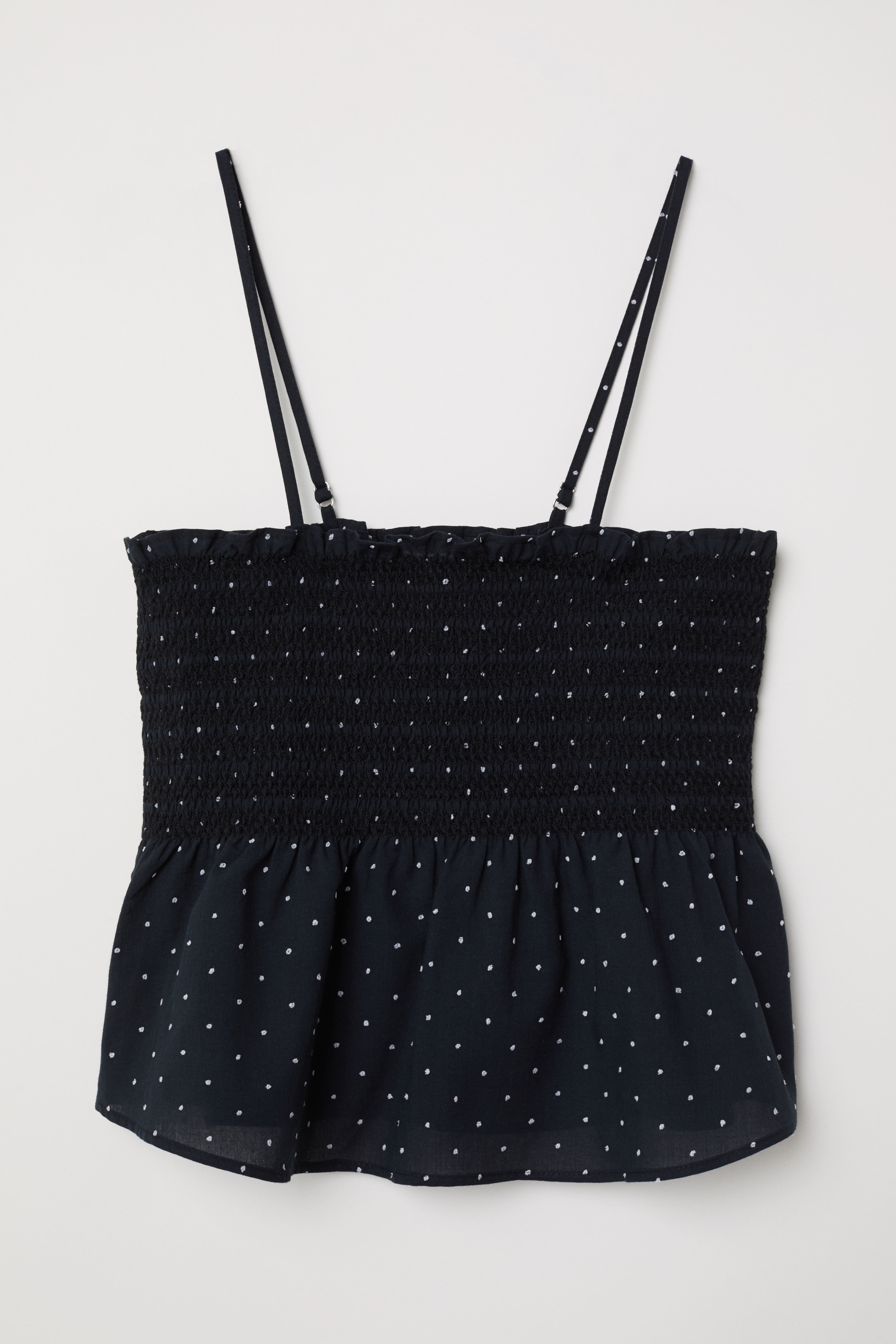 H&m black peplum top best sale