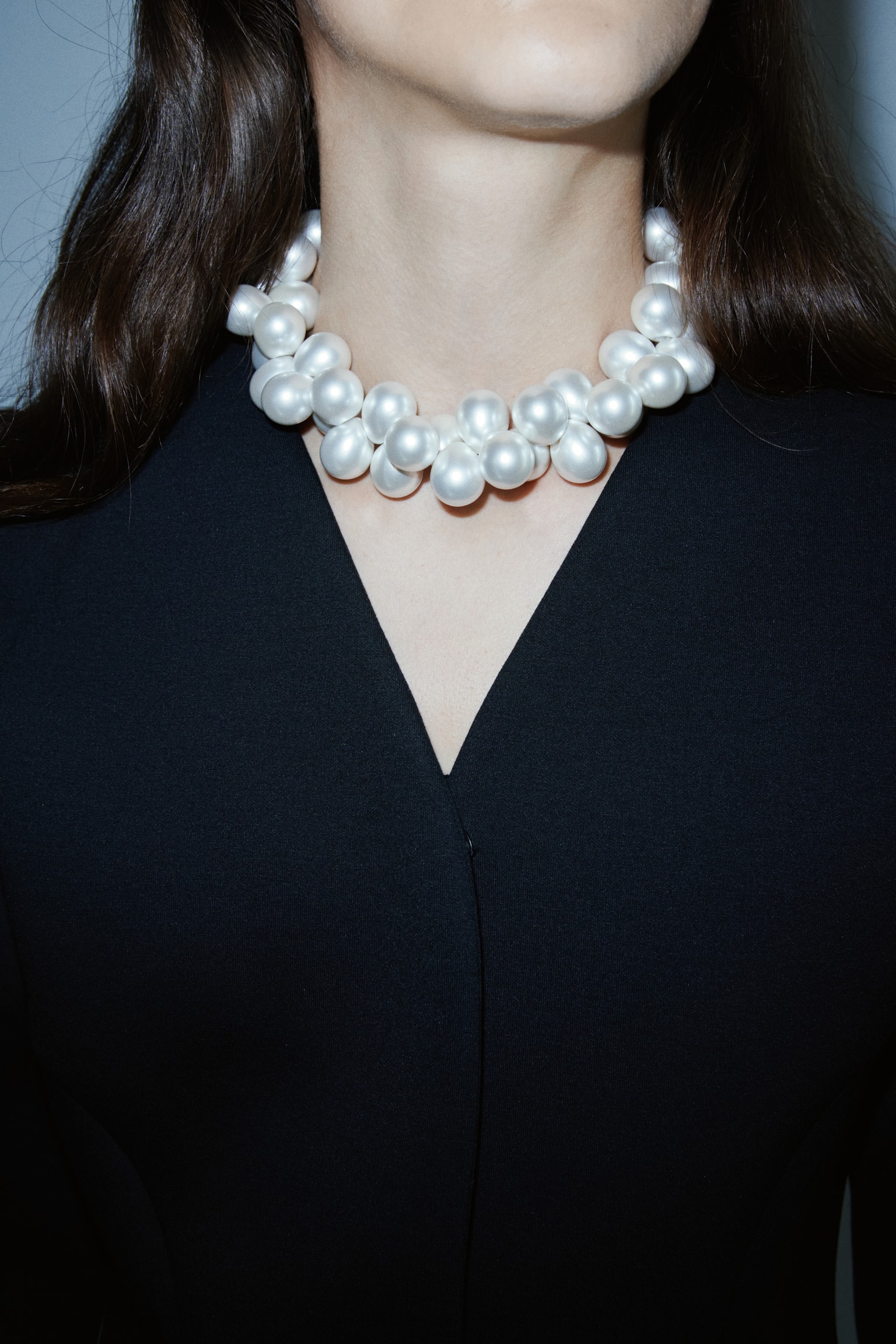 Beaded necklace - White