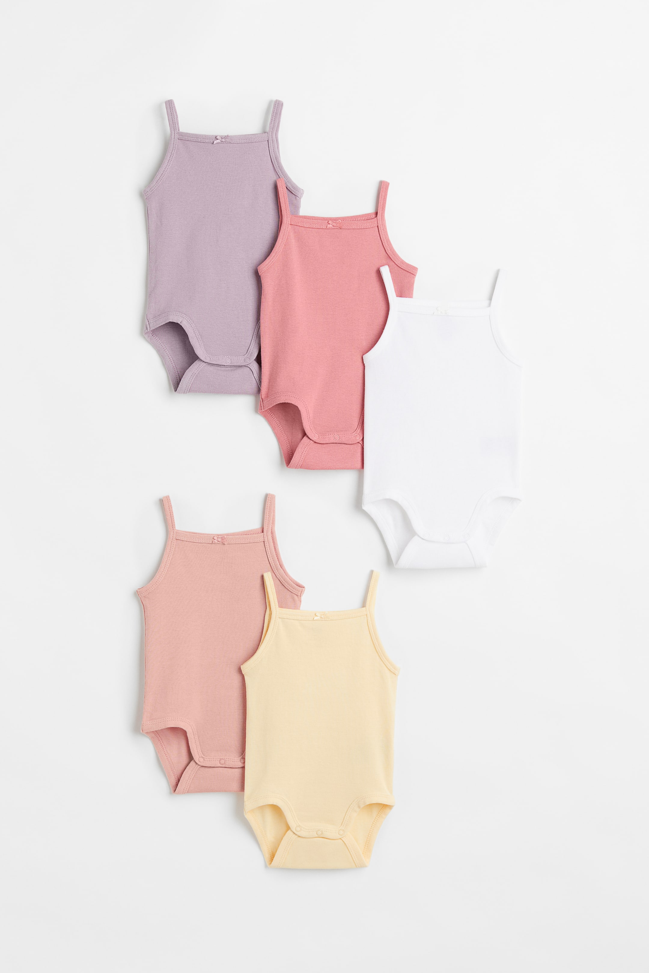 View larger image: 5-pack sleeveless bodysuits - Light purple/Old rose - Kids | H&M 1