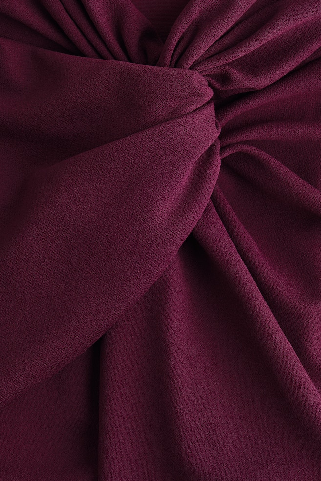 Twisted-Detail Pants - Plum red/Black - 3