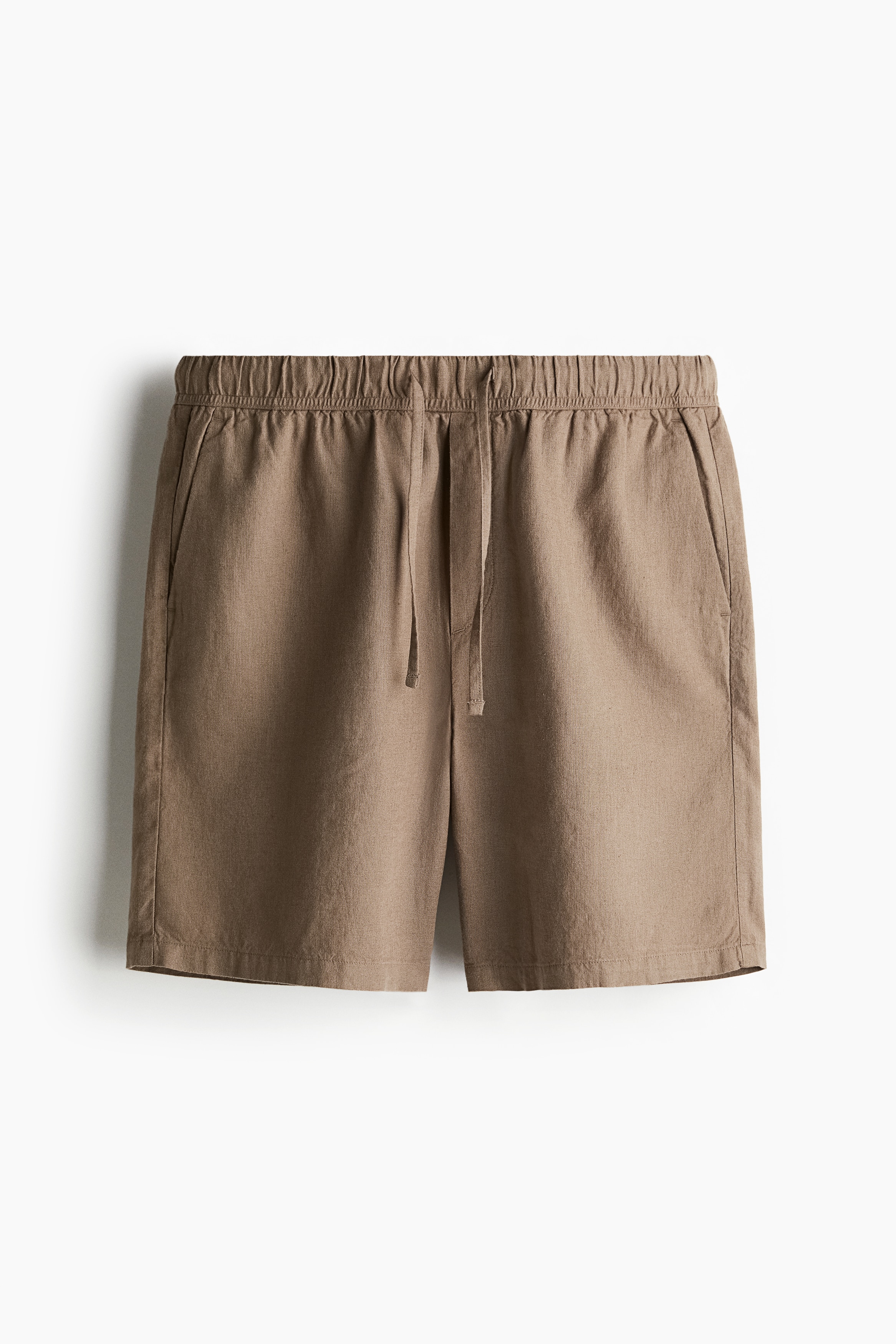 Relaxed Fit Linen-blend shorts - Dark beige/Navy blue/Black/Light beige/White