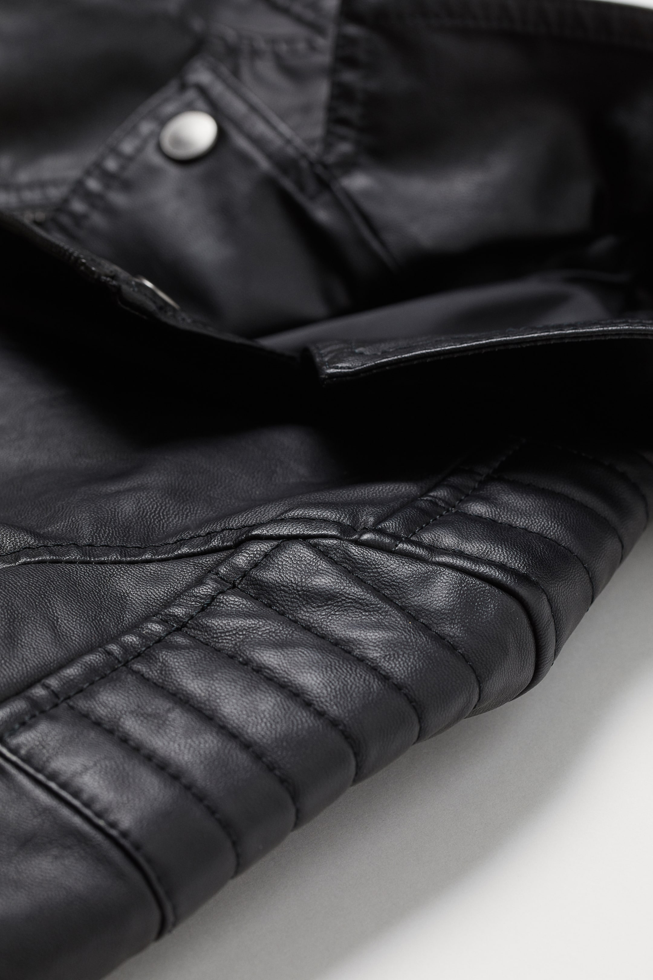 Προβολή μεγαλύτερης εικόνας: Μπουφάν biker από δερματίνη - Μαύρο - Kids | H&M GR 3