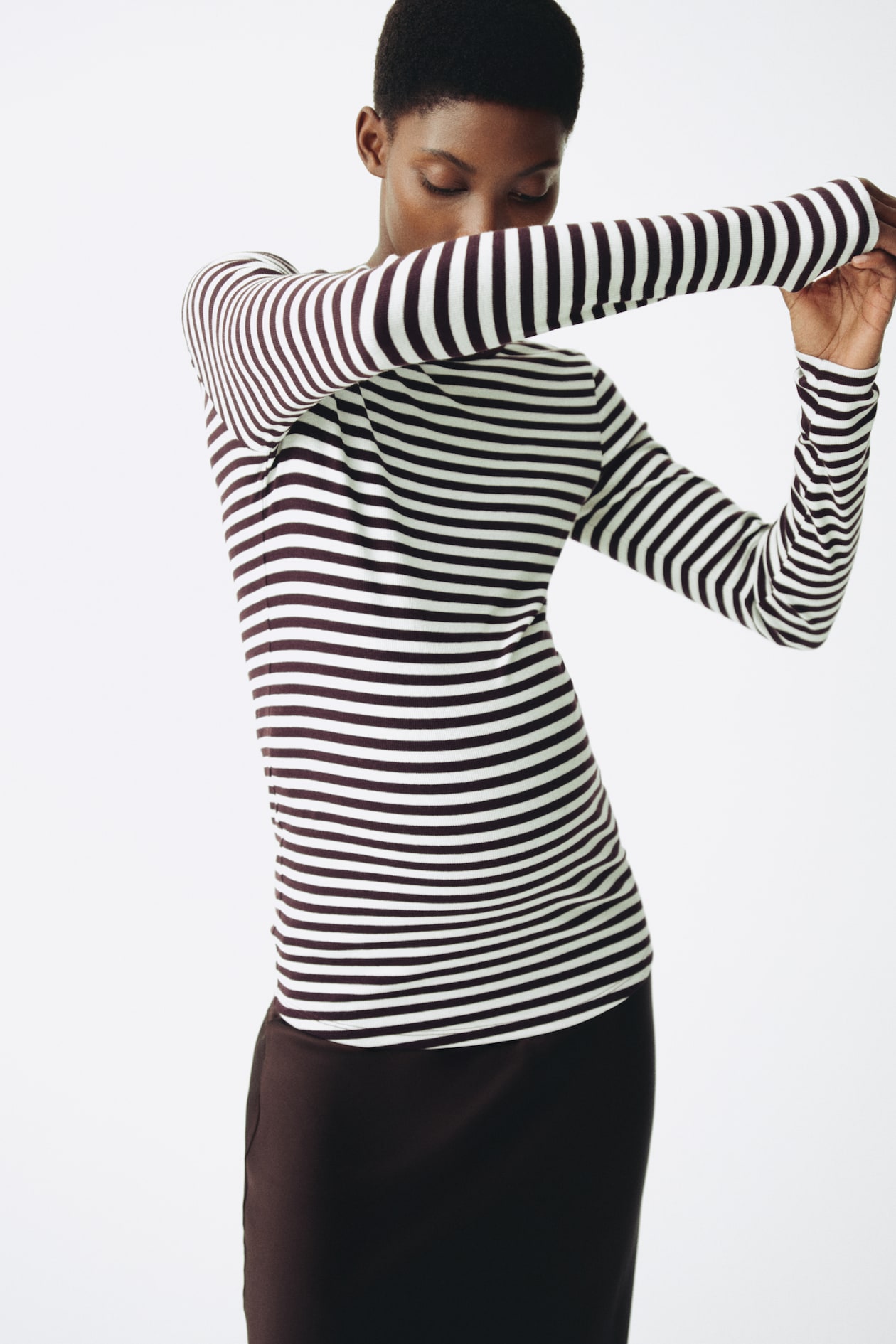 MAMA Ribbed Jersey Top - image 5