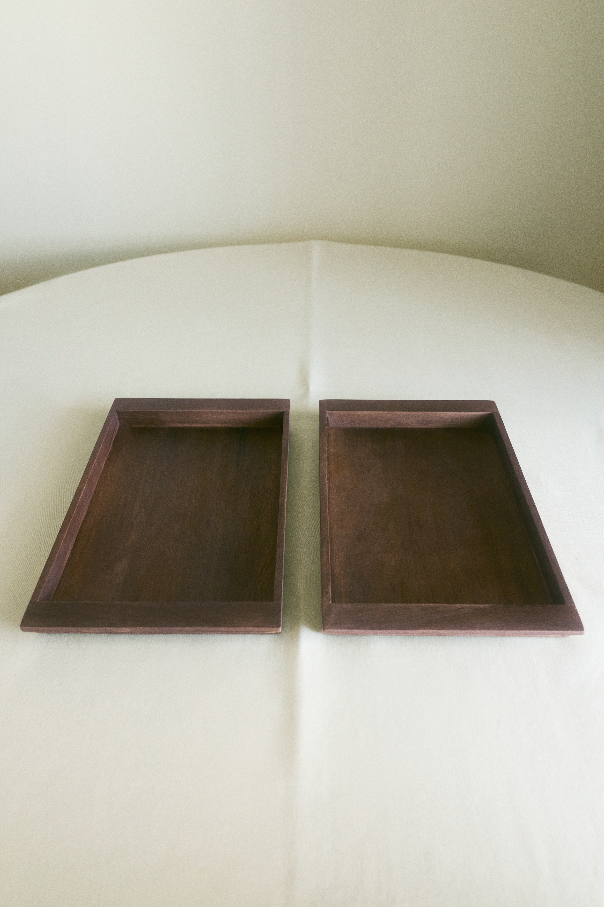 Small Wooden Serving Tray - Dark brown