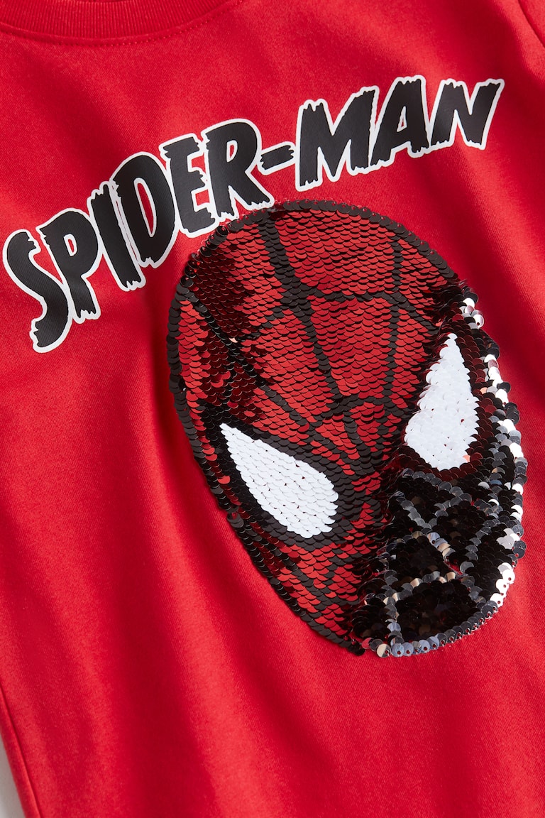 Spiderman Maglietta Paillettes Bambino Maglietta Di Spider-Man