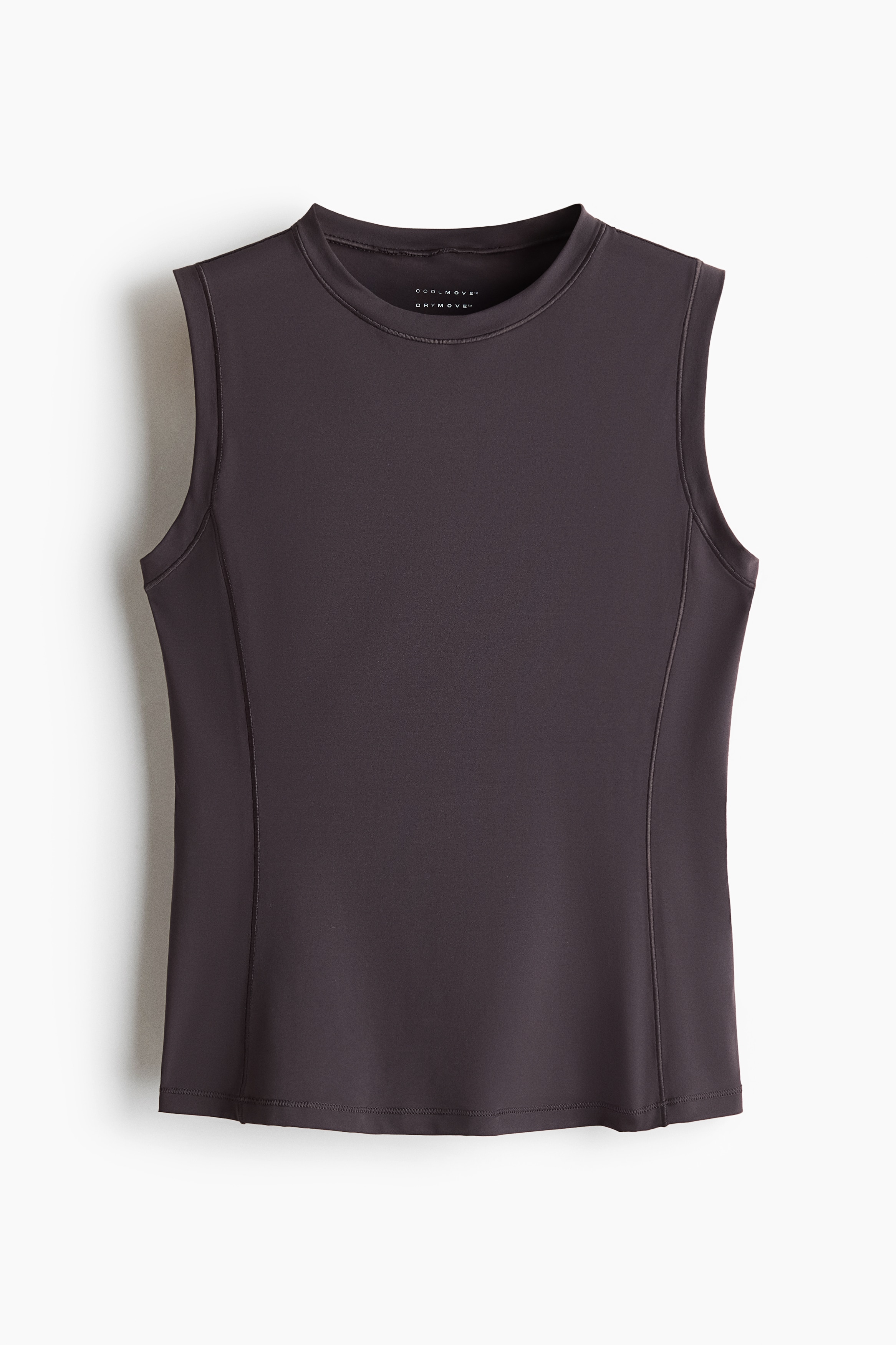 Slim-Fit Sports Tank Top with DryMove™ - Dark heather/Ivory
