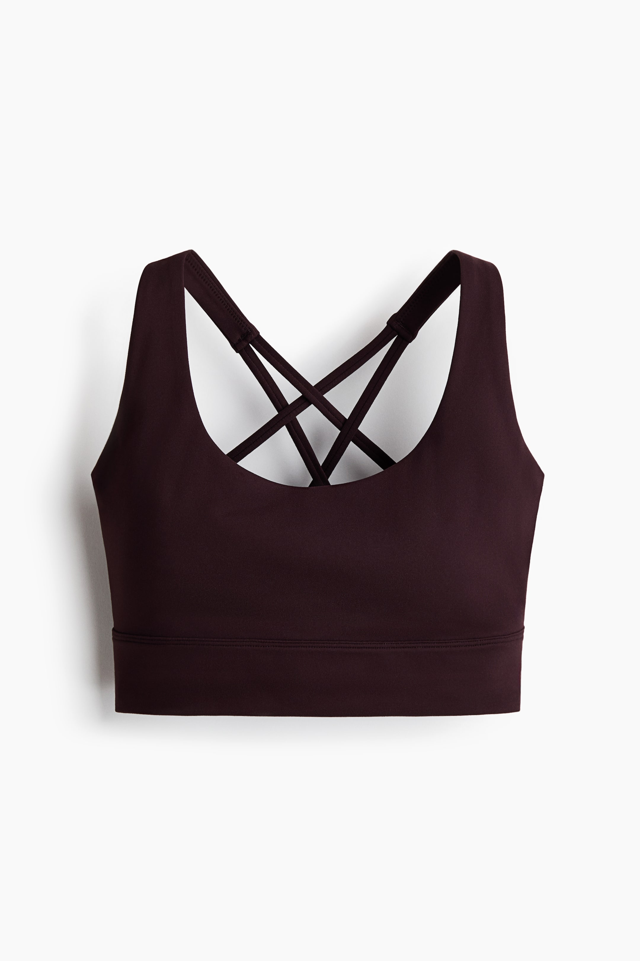 Vis større bilde: Medium Support Sports-BH med SoftMove™ - Chocolate plum - DAME | H&M NO 1