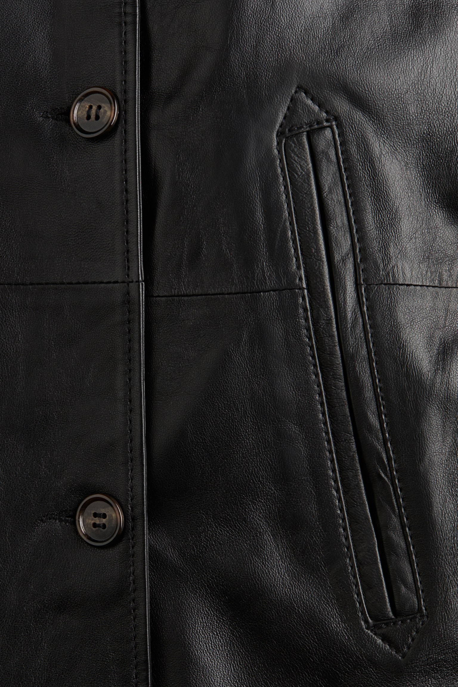 Leather jacket - Black - 4