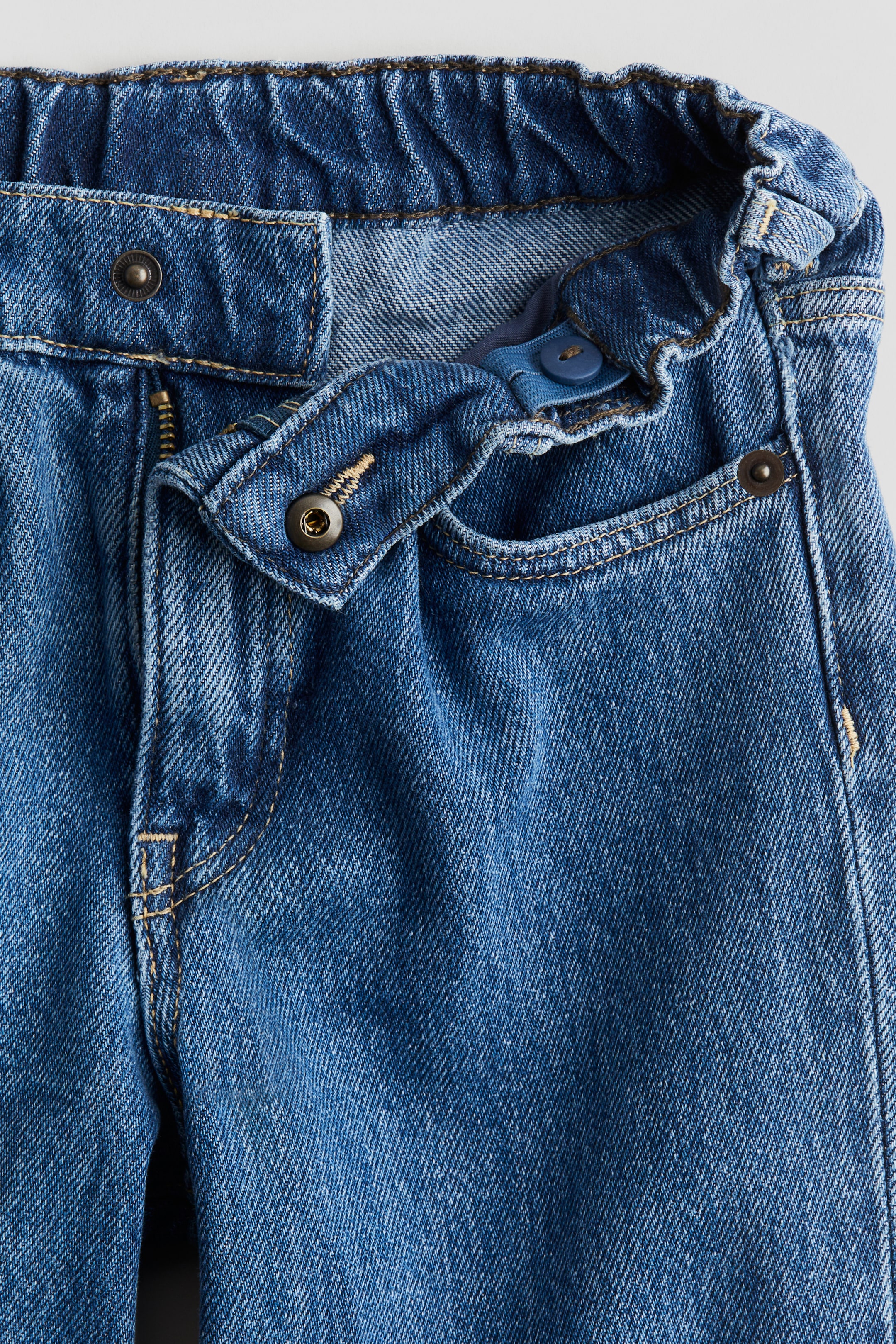 Tapered cotton-blend jeans - Denim blue - Kids | H&M GB 6