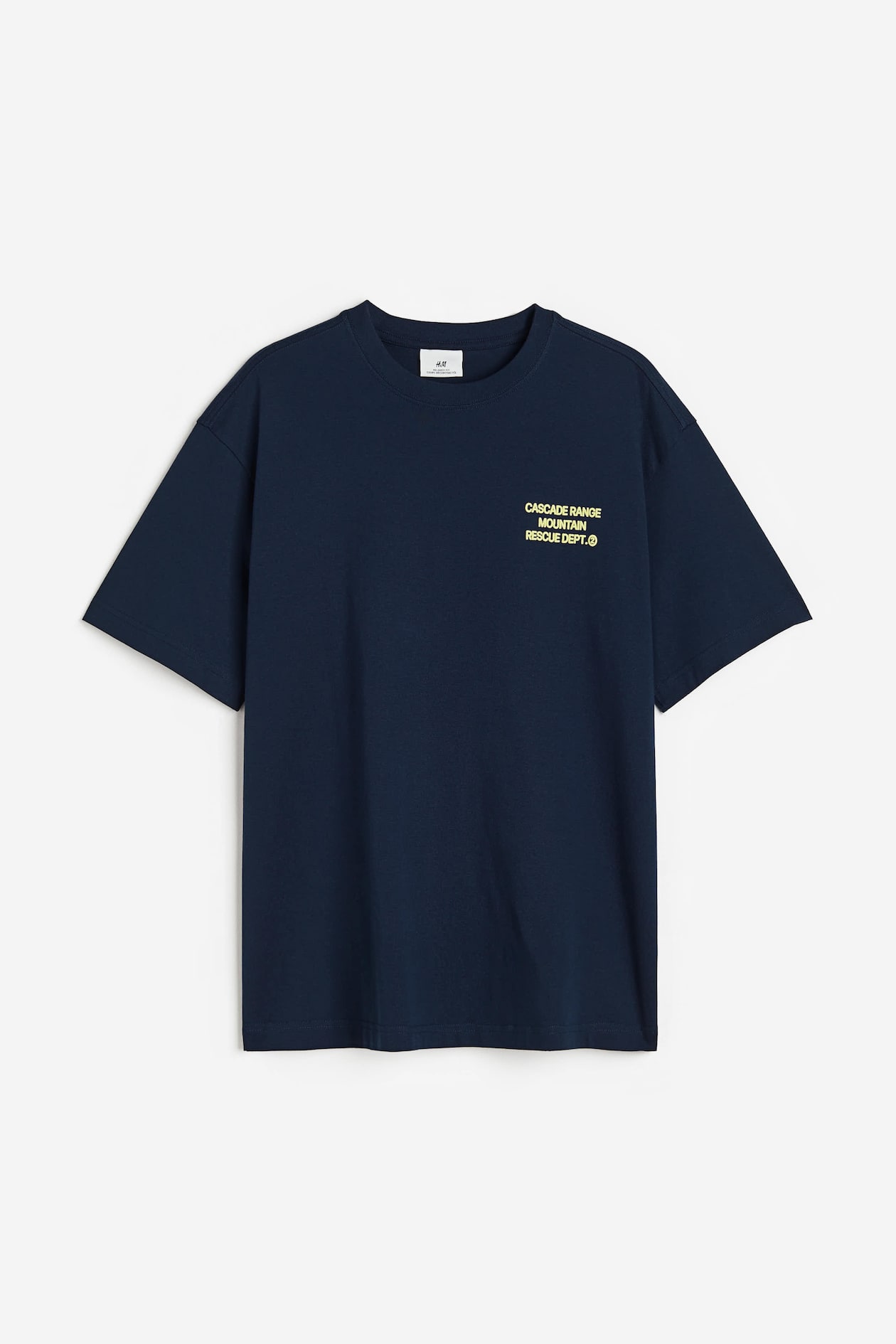 Loose Fit Printed T-shirt Dark blue/Mountain Rescue Men H&M IN