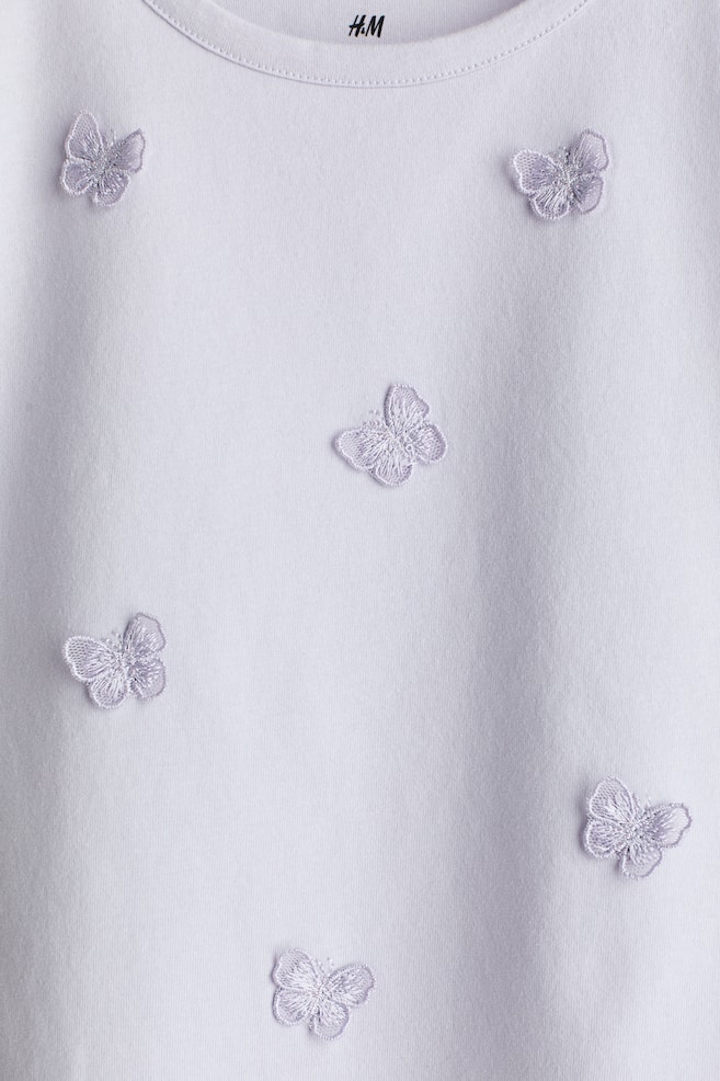 Shirt mit Applikation-Flieder/Schmetterlinge - 2