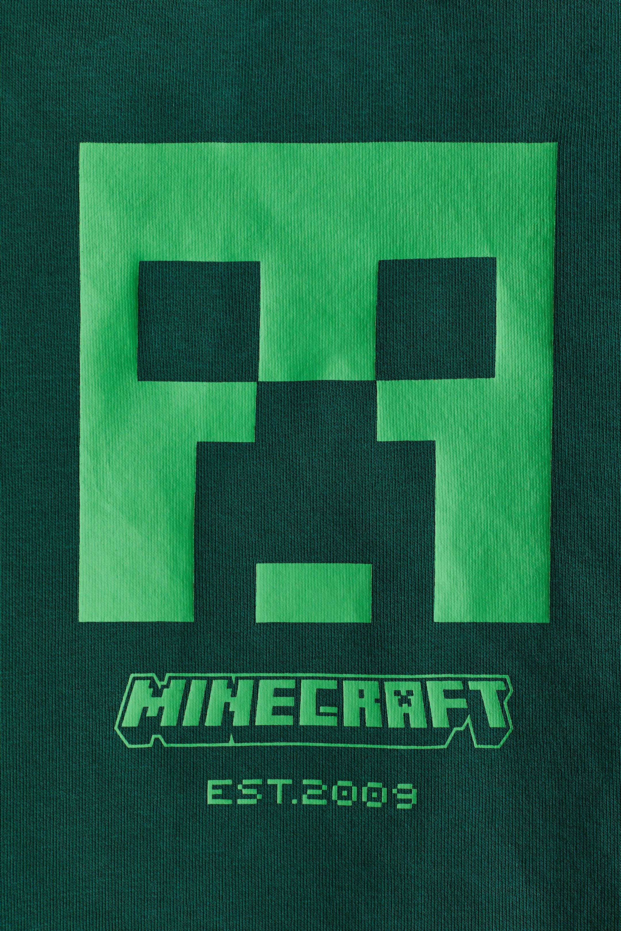 Print-motif sweatshirt - Dark green/Minecraft - Kids | H&M IN