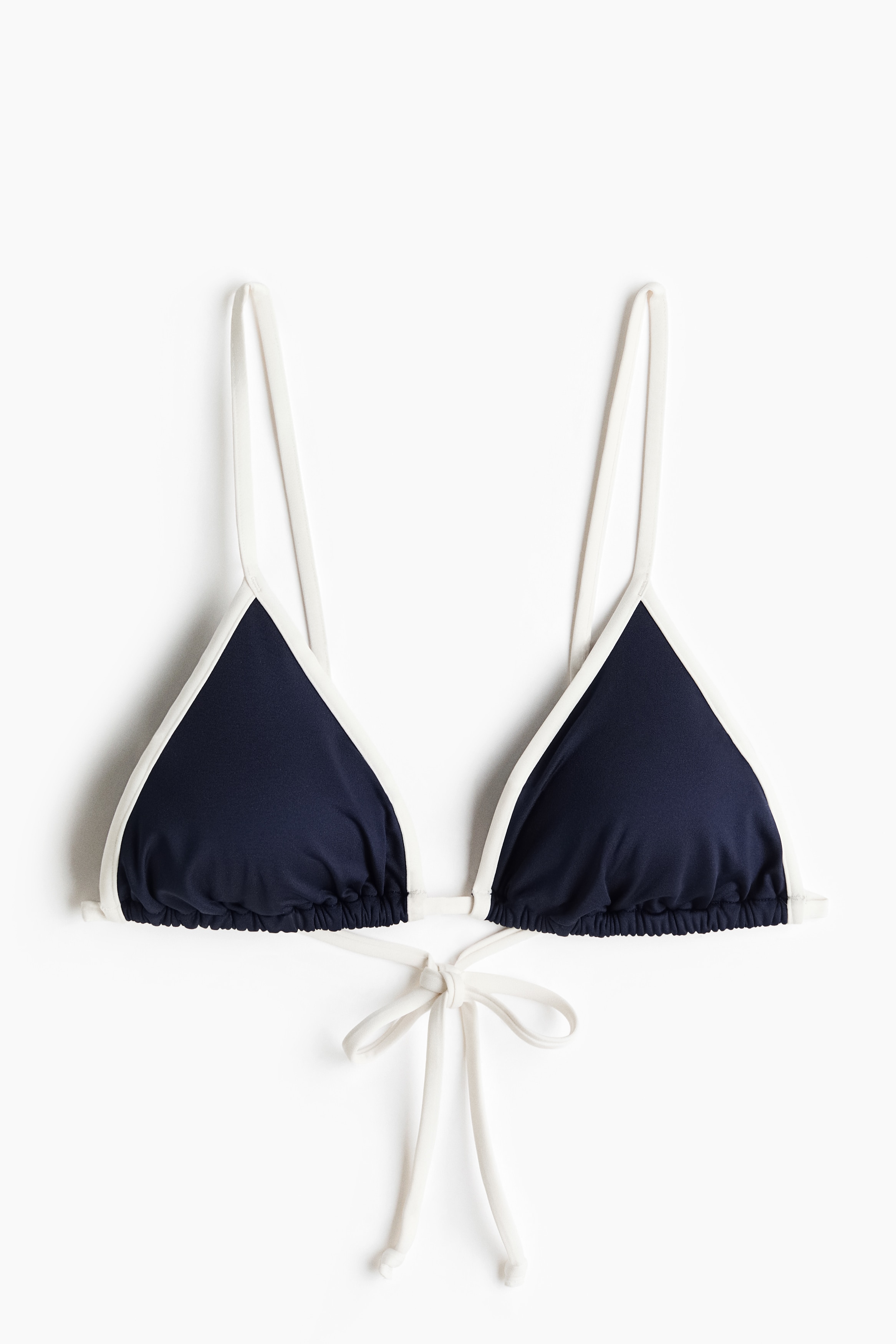 Padded triangle bikini top - Navy blue