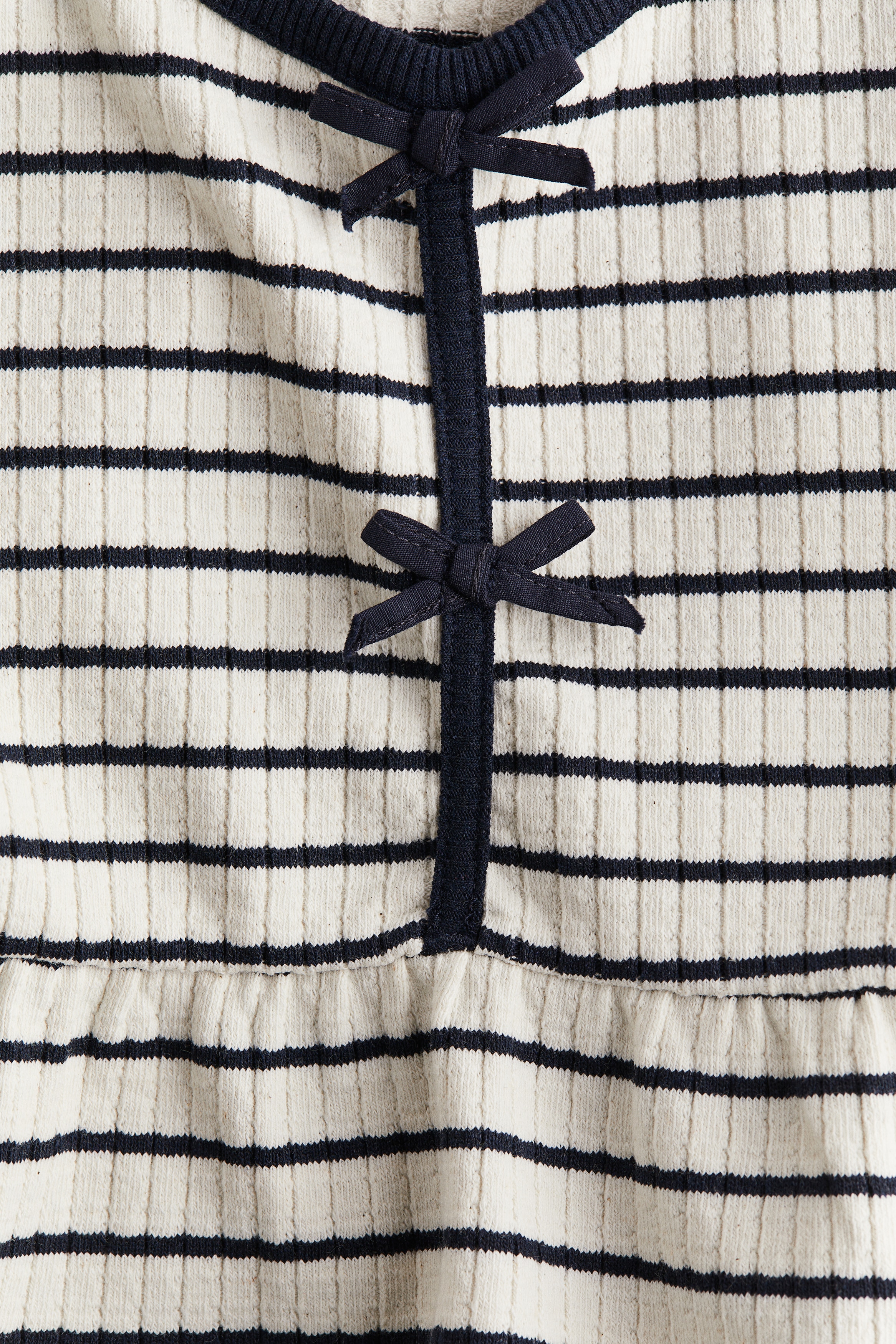 rib-knit peplum top-image