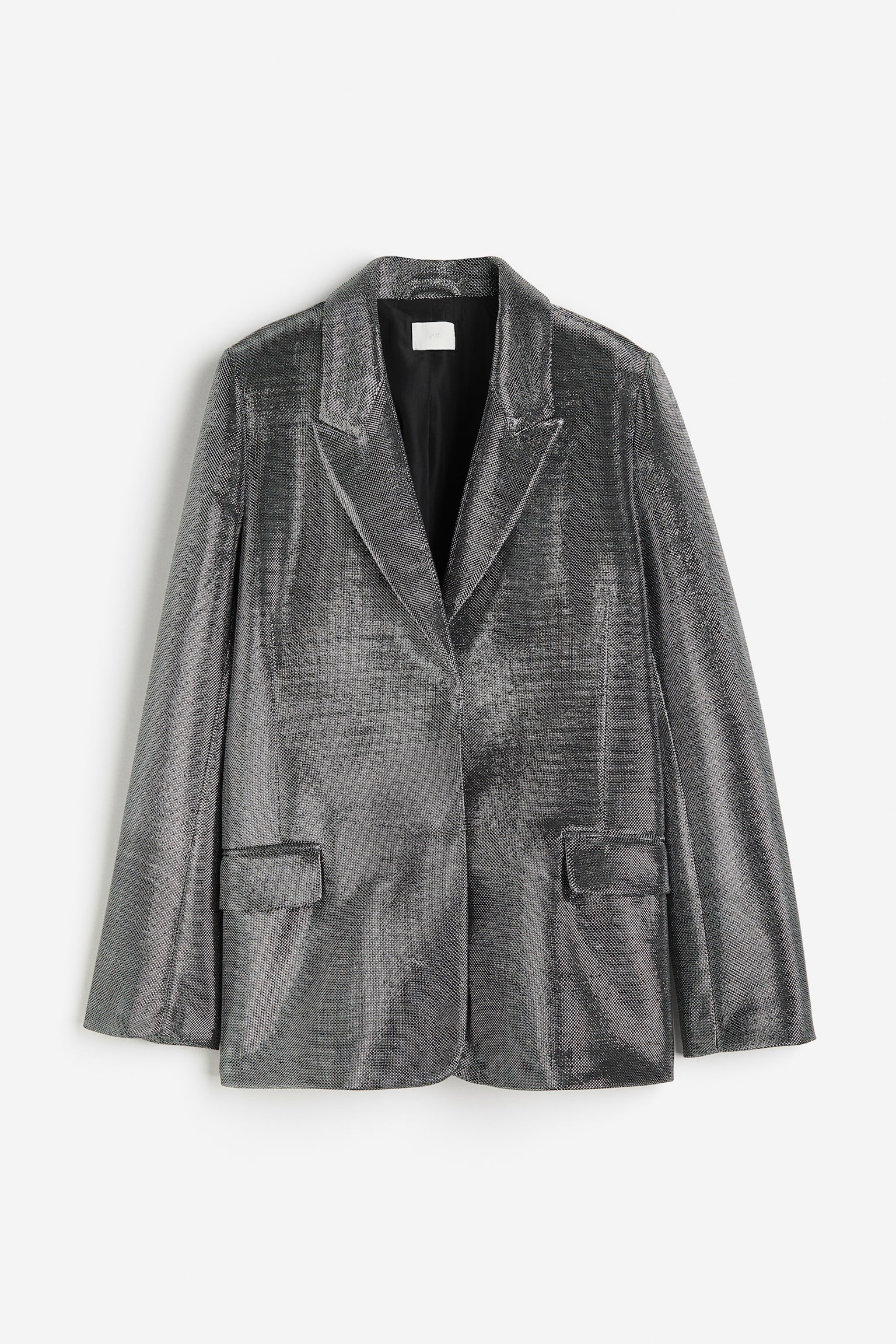 Shimmering blazer - Black/Silver-coloured - 1