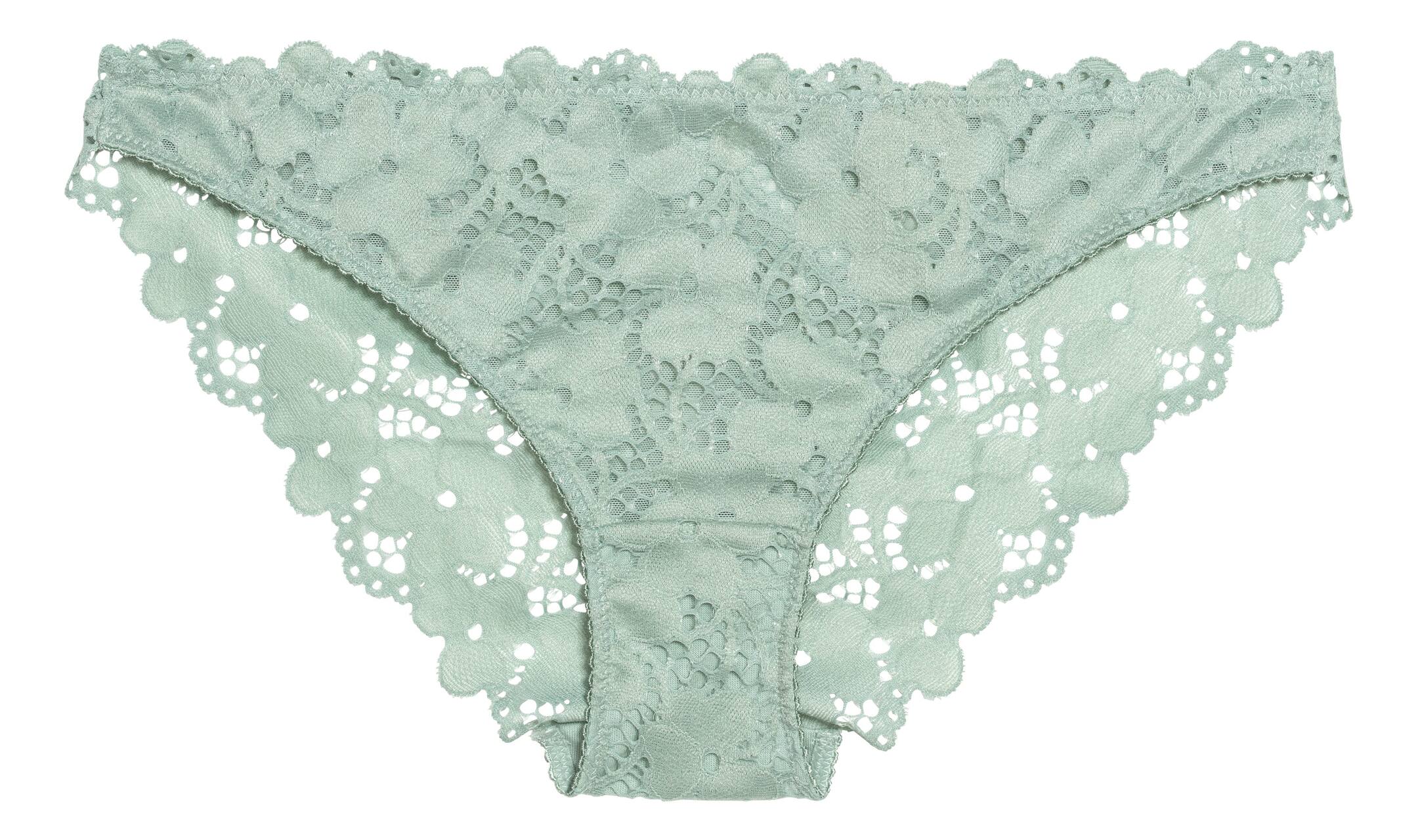 Näytä suurempi kuva: Bikini-pitsialushousut - Mintunvihreä - NAISET | H&M FI 1