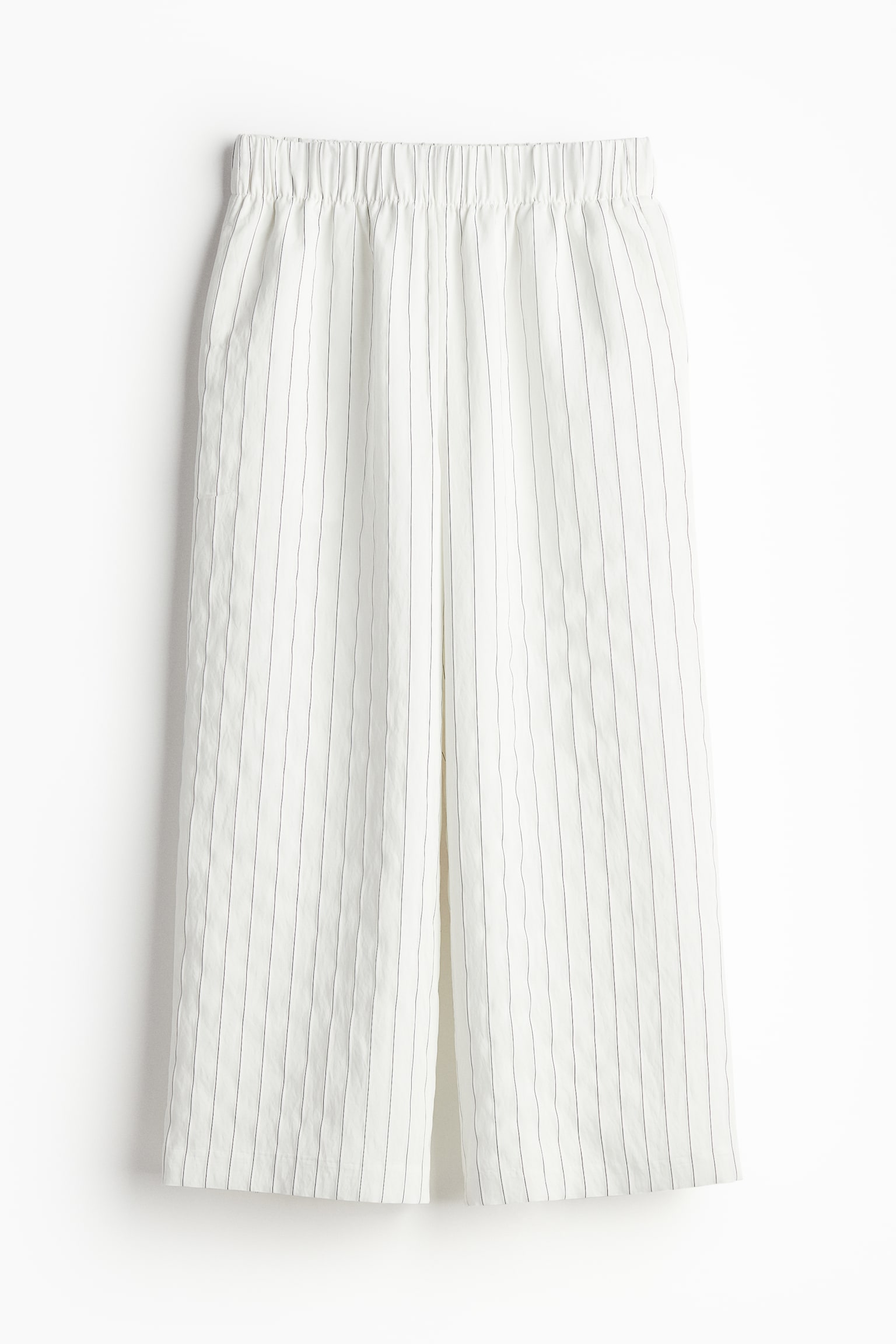 Pull-on culottes - White/Pinstriped/White/Dark khaki green/Black/Light beige - 2