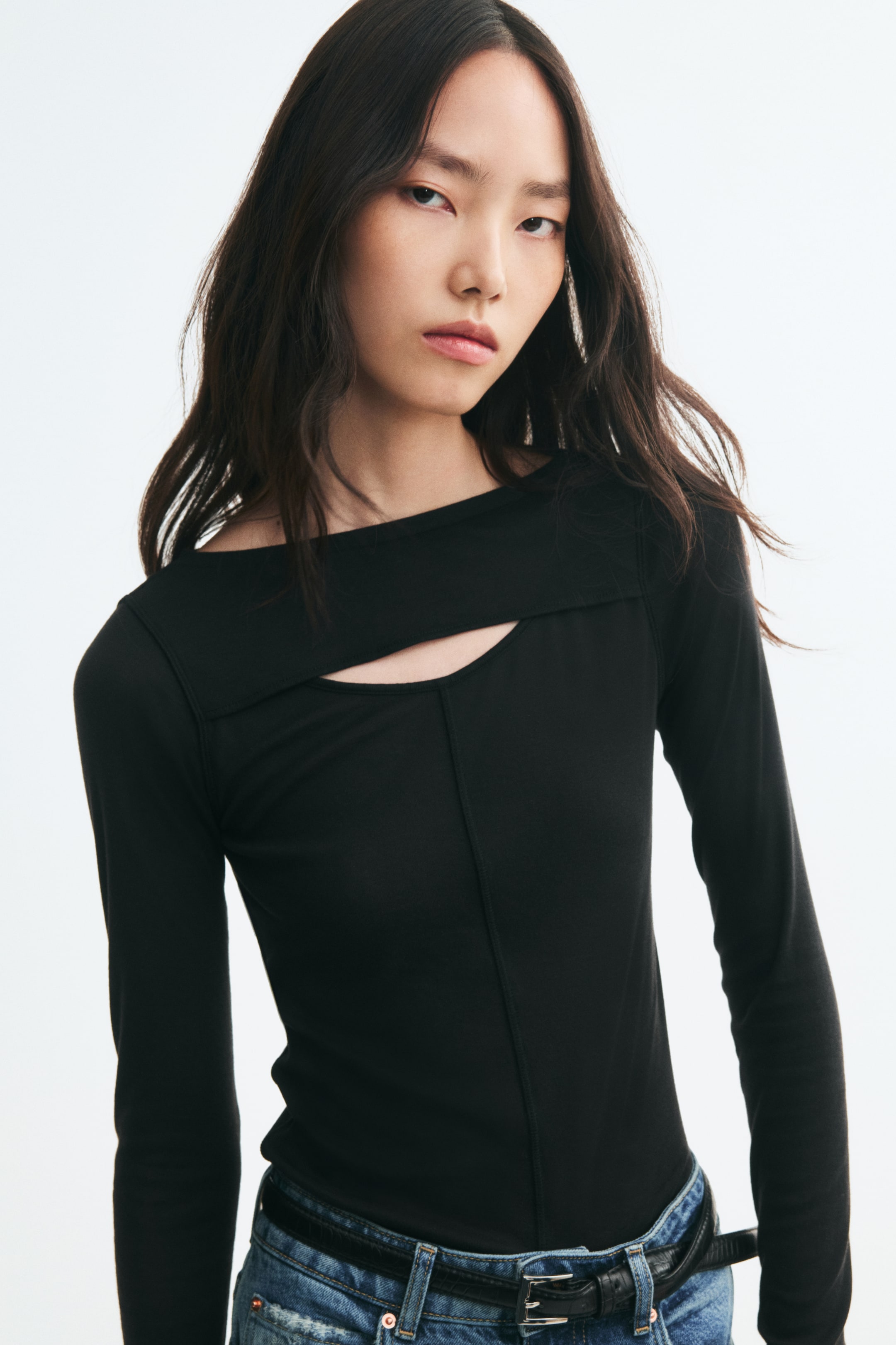 Cut-out pima cotton top