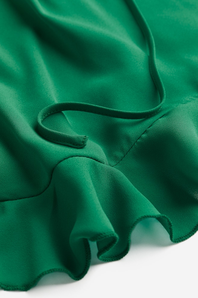 Robe portefeuille volantée - Vert foncé/Noir/Turquoise/motif - 4
