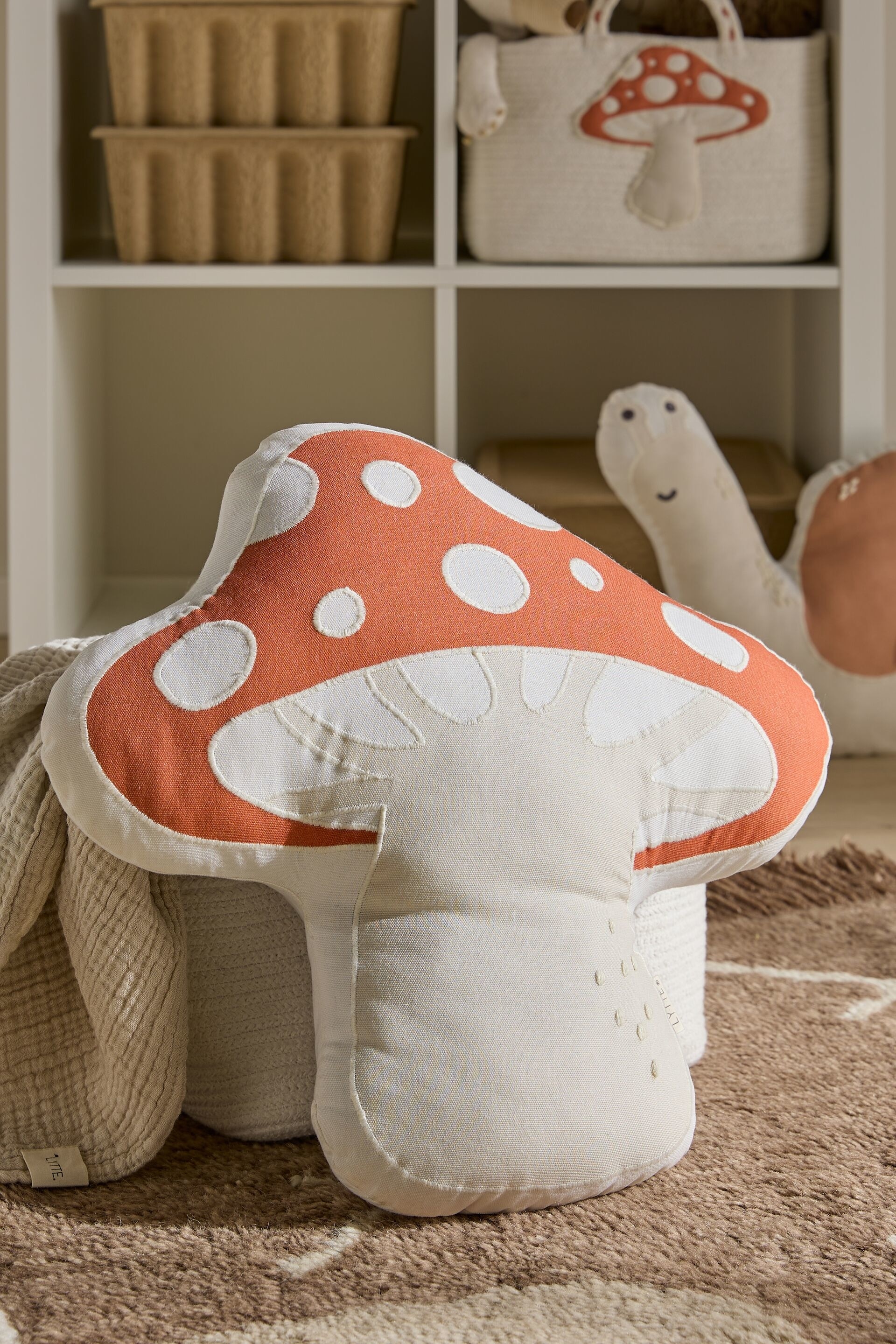 Almofada Isa - Bege/vermelho