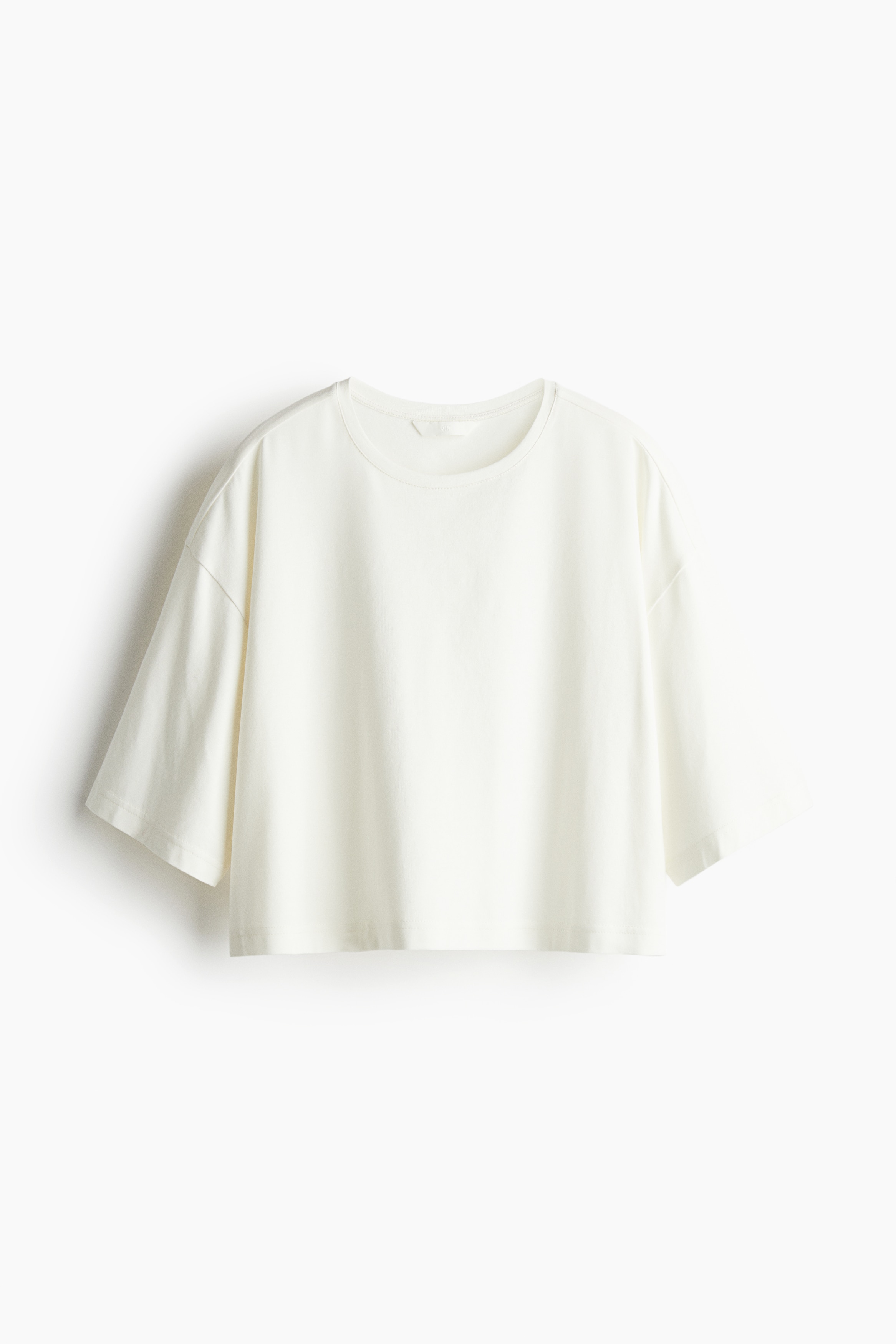 Boxy T-shirt - White/White/Red striped