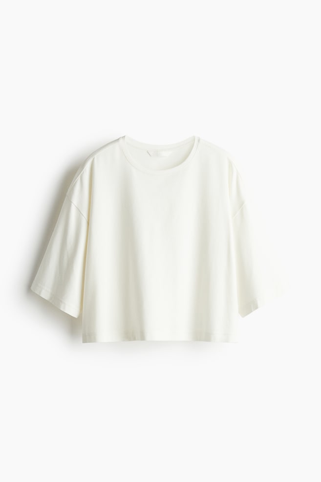 Boxy T-shirt - White - 1