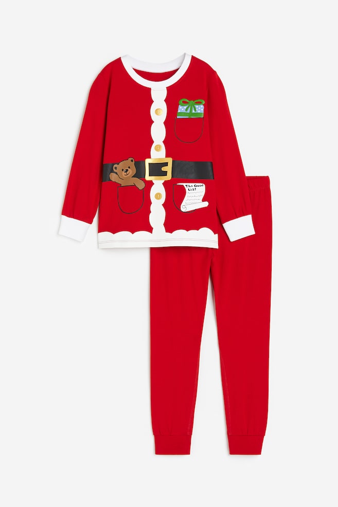 Printed pyjamas - Red/Santa's Helper/Black/Skeleton - 1