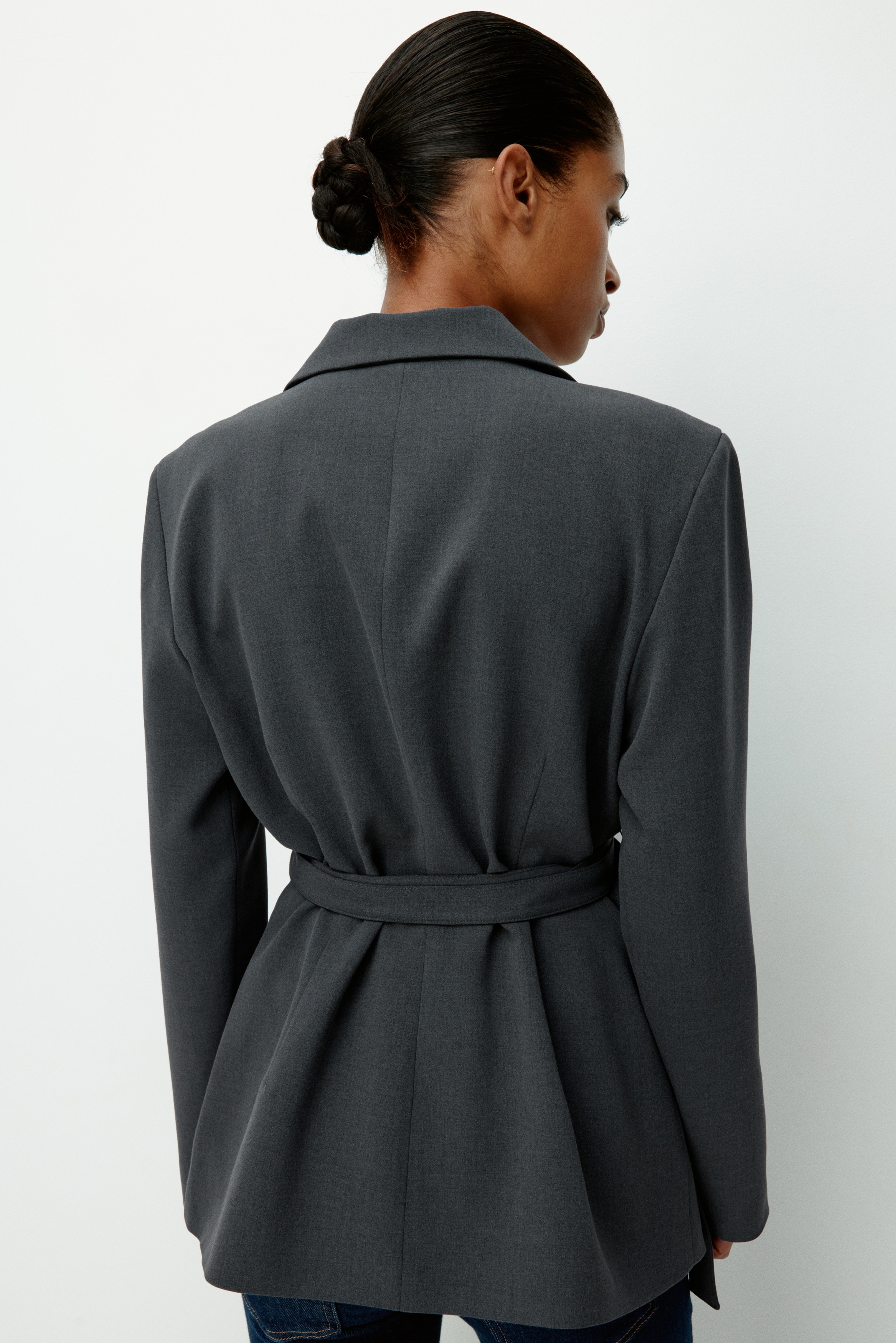 Belted blazer