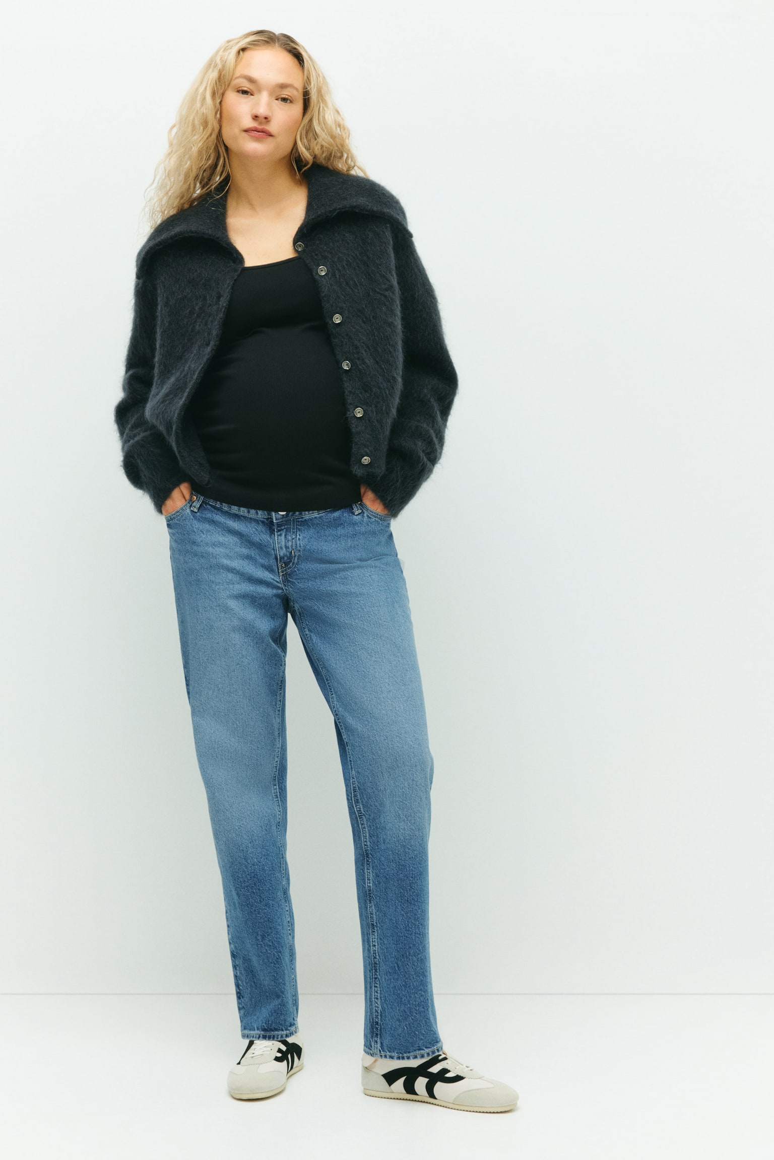 MAMA Before & After Straight Low Jeans - Denim blue/Black/Washed out/Denim blue - 5