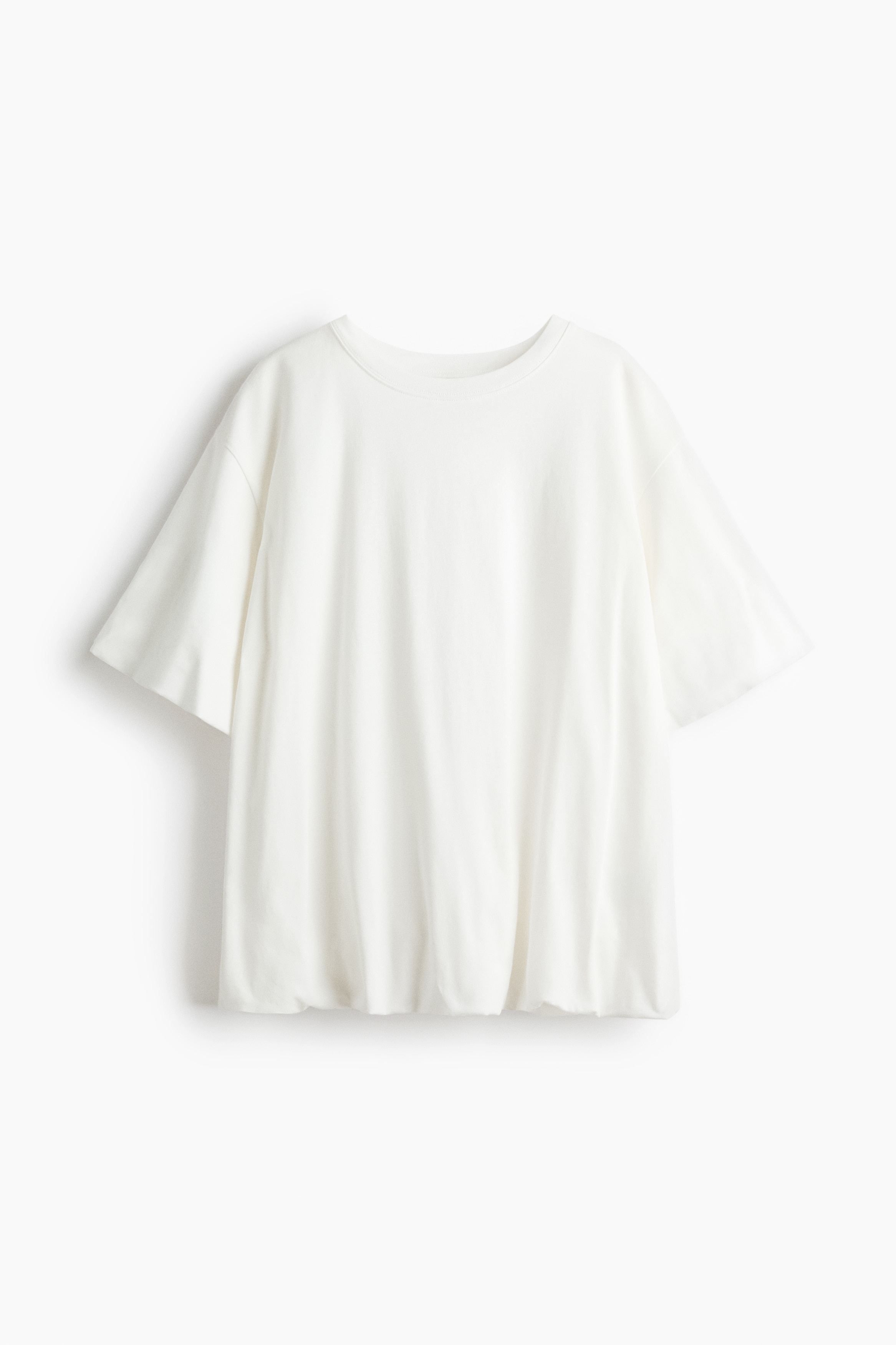 Bubble-hem cotton top - Ivory