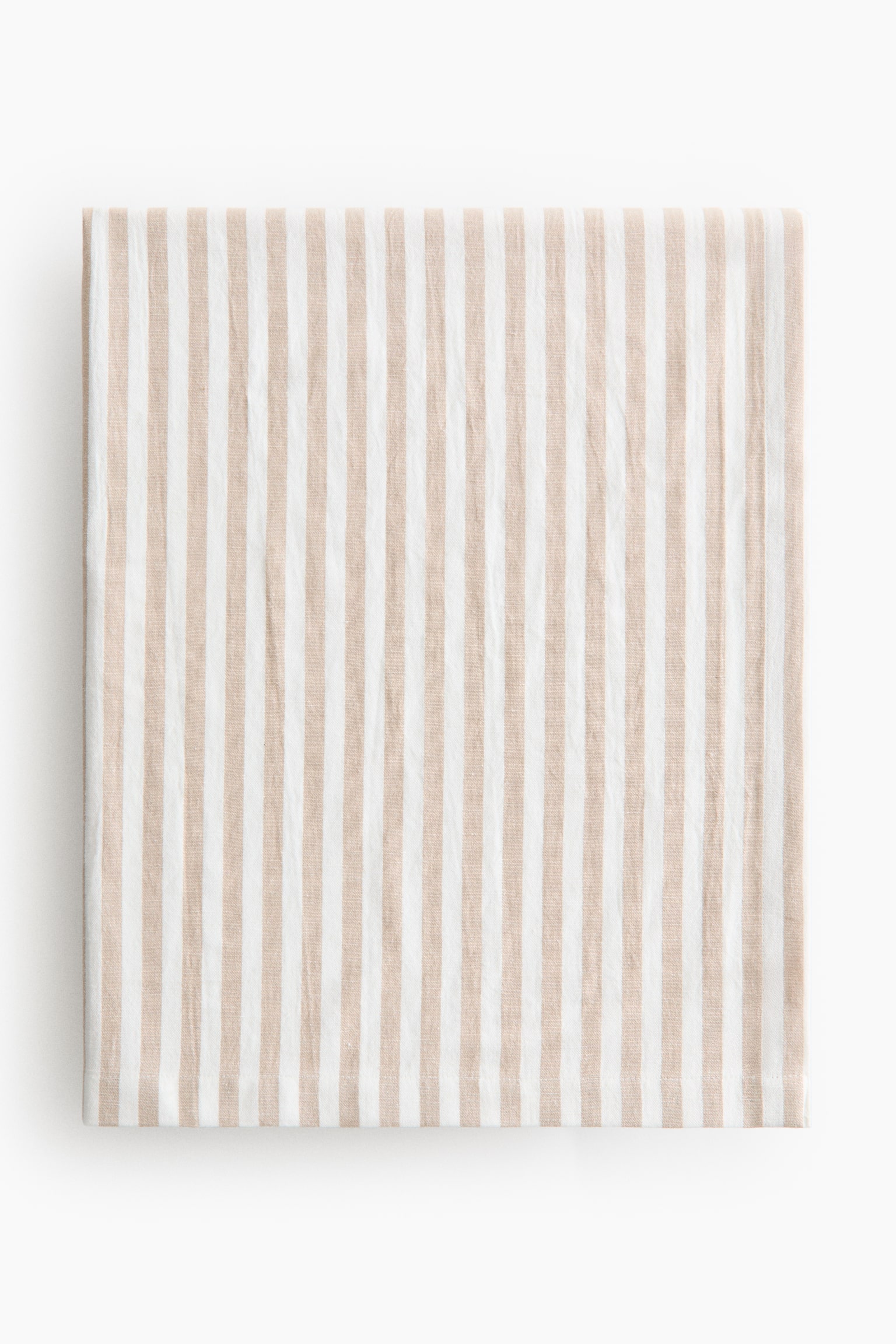 Tovaglia in misto lino - Beige/righe/Arancione/quadretti vichy - 1