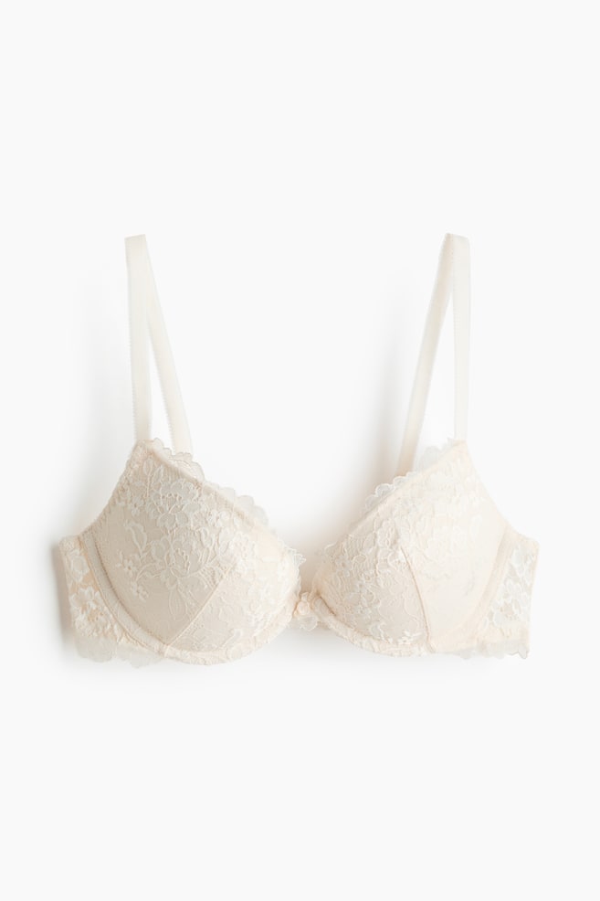Lace super push-up bra - Cream/Black - 1