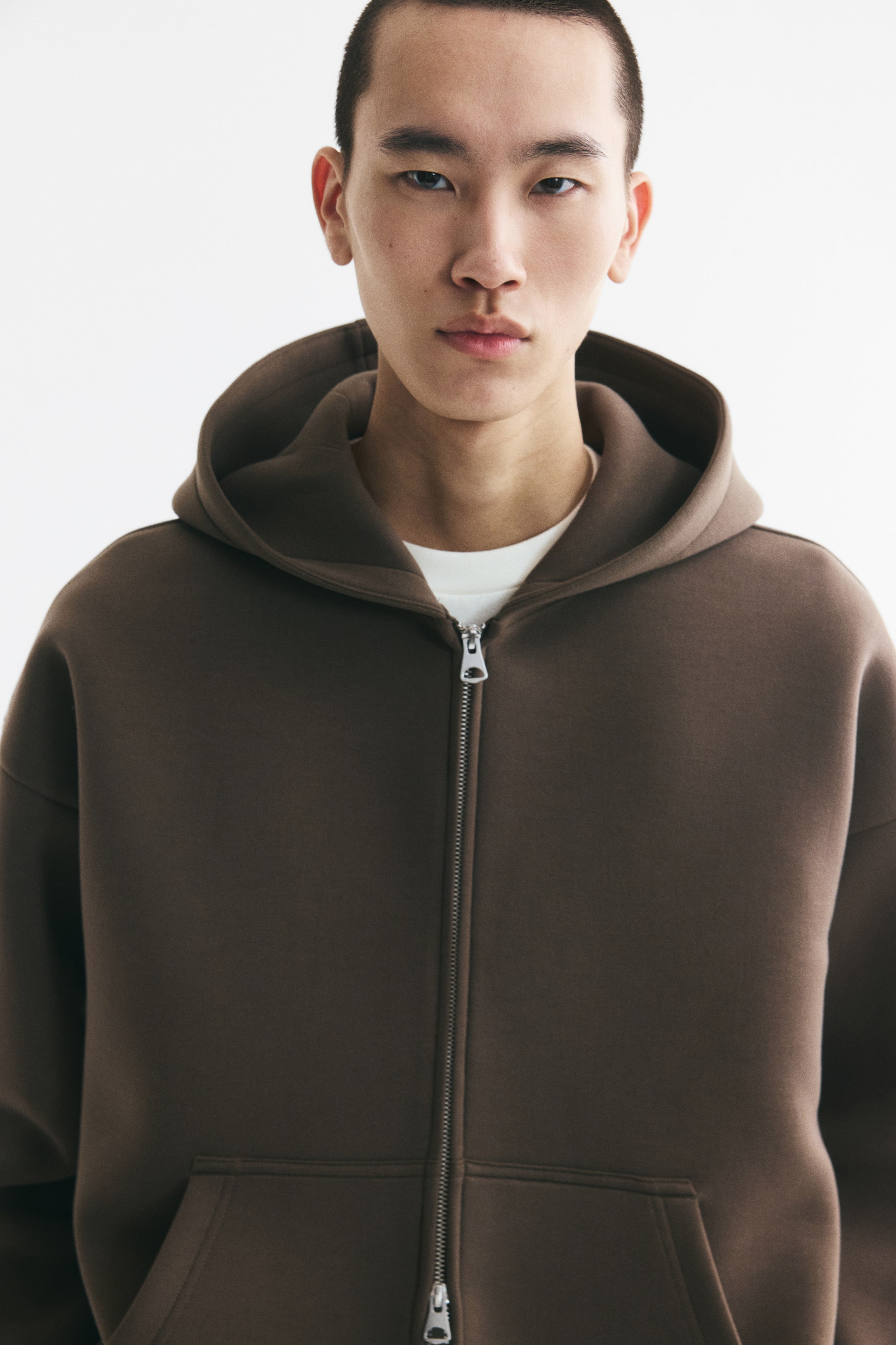 Oversized Scuba Hooded Jacket