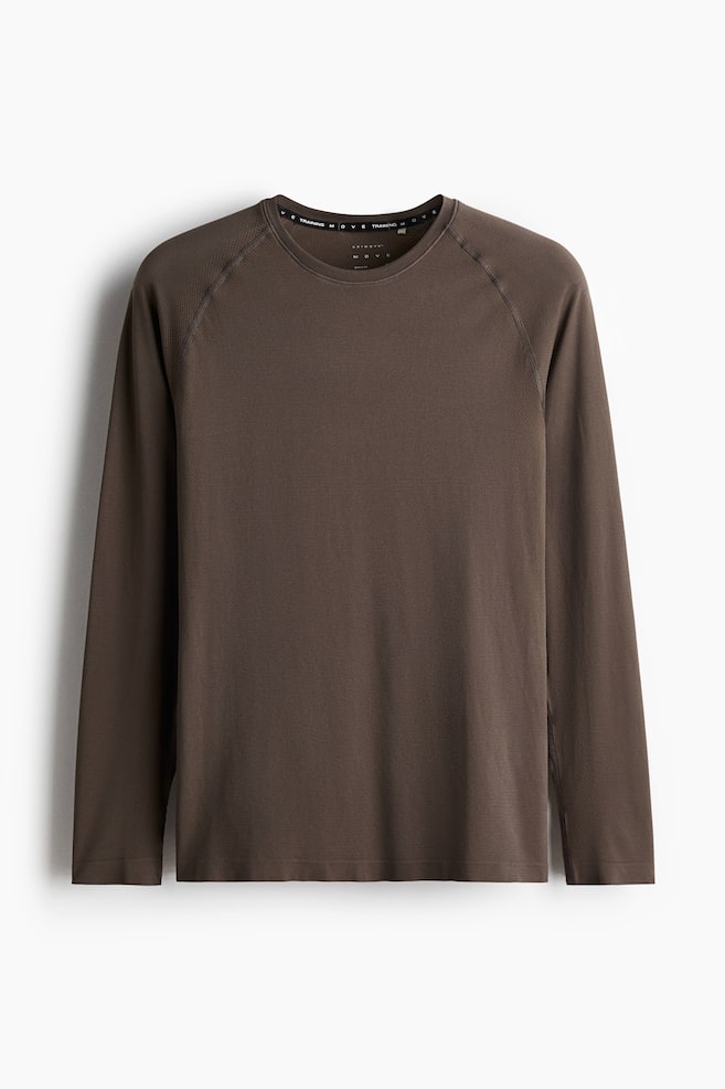 Muscle-Fit Sports Shirt with DryMove™ - Taupe/Black - 1