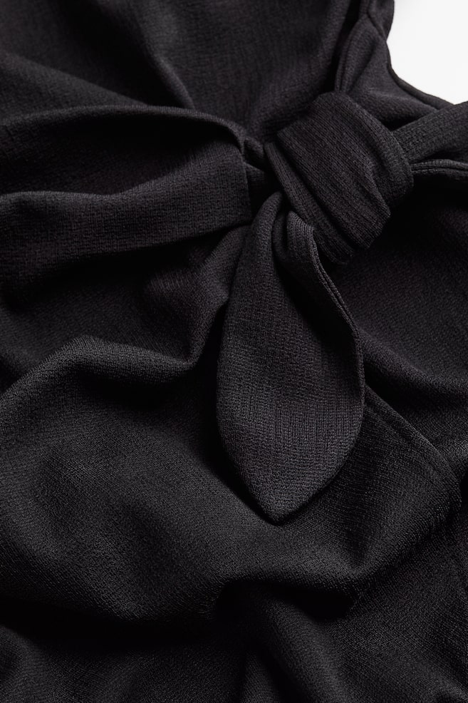 Robe portefeuille à encolure en V - Noir/Beige clair/rayé/Noir/feuilles/Crème - 2