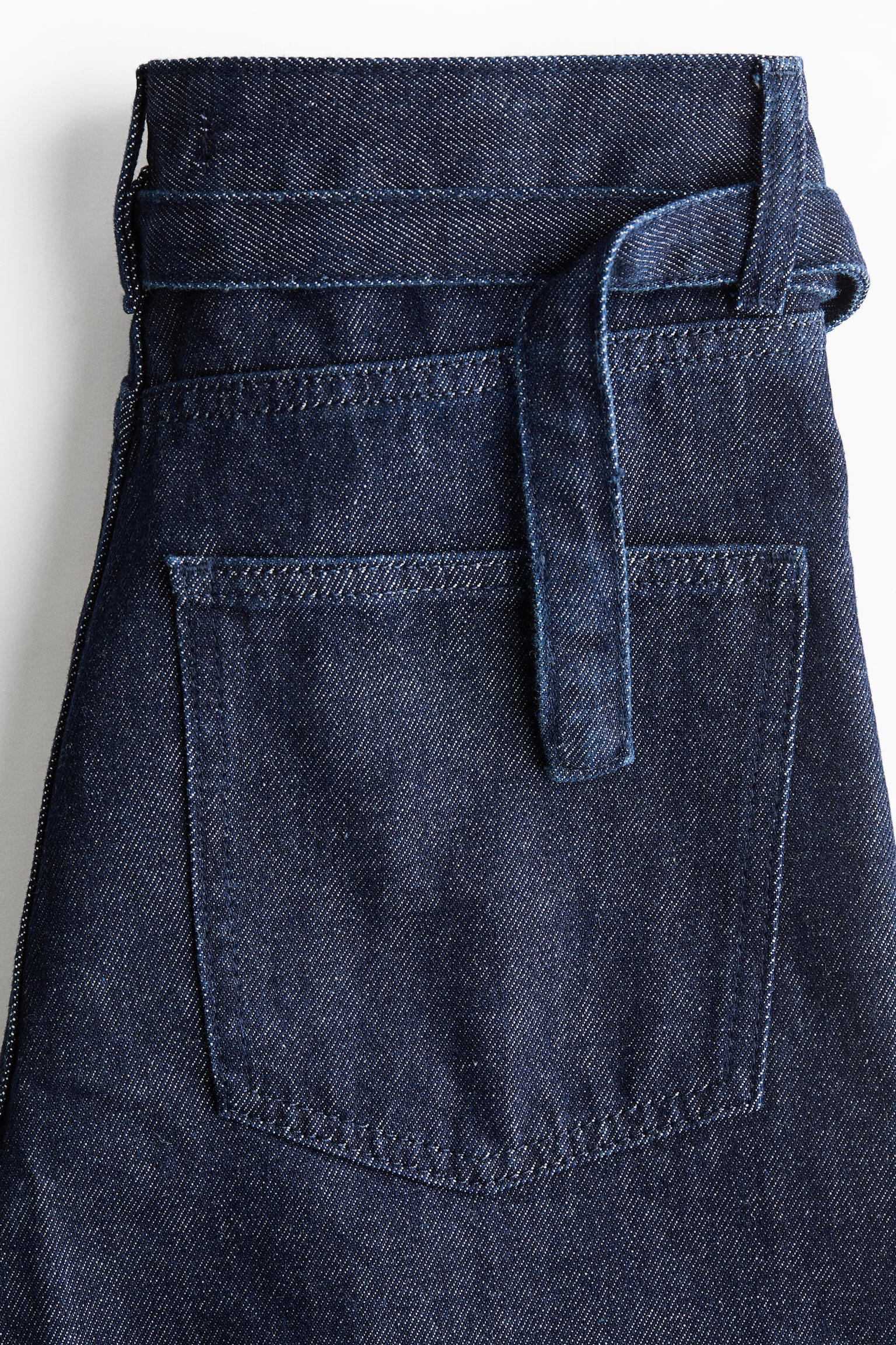 Женские джинсы H&M Barrel-Leg High-Waist, цвет: Тёмный джинсовый синий — фото 7