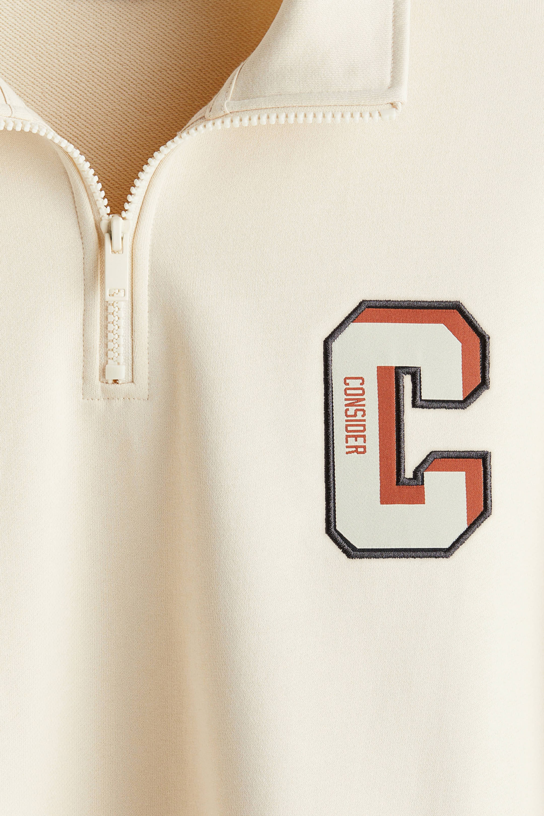 拡大画像を表示: ルーズフィット ハーフジップトップス - Cream/Consider - Men | H&M JP 7