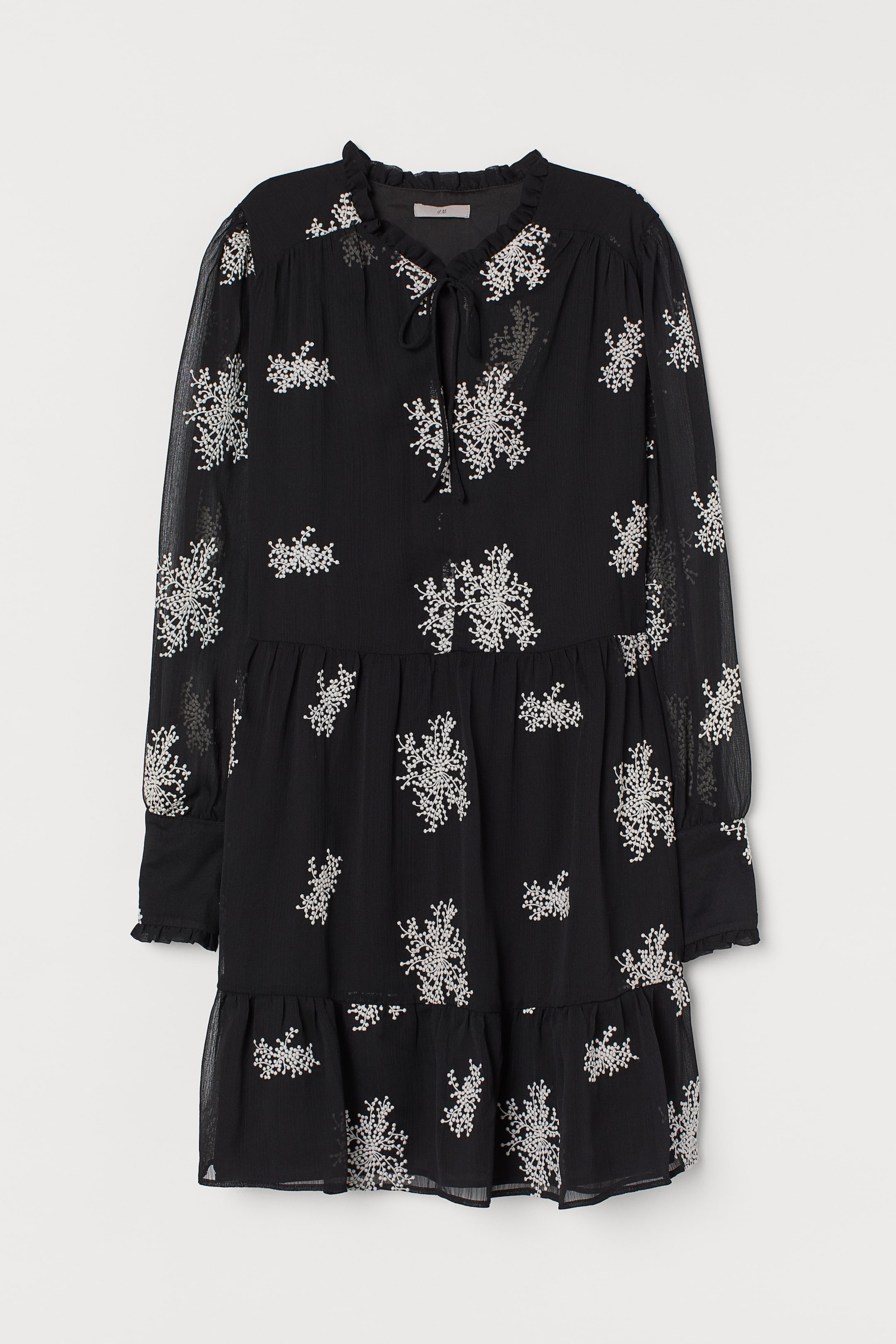View larger image: Chiffon dress - Black - Ladies | H&M 1