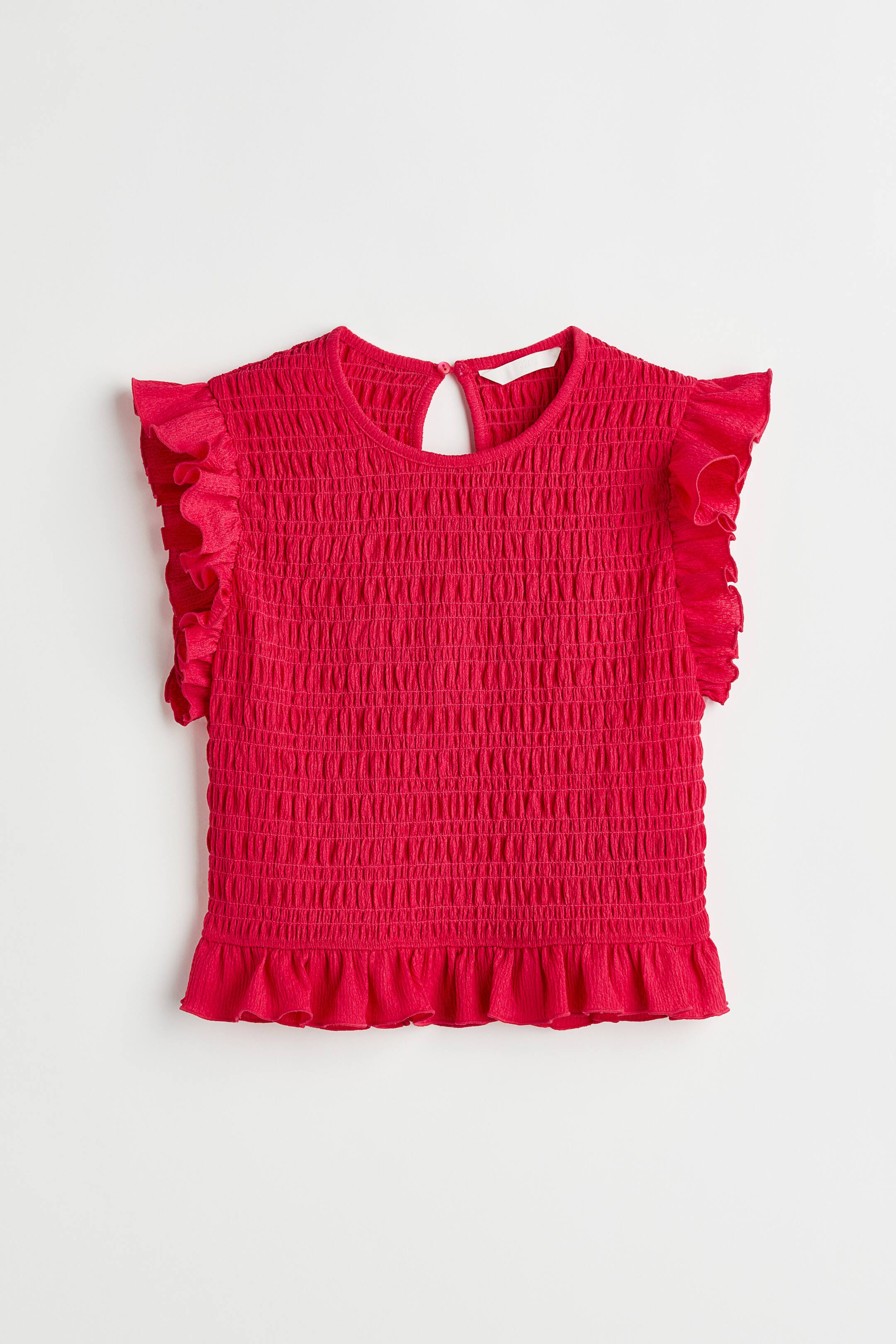 Xem ảnh lớn hơn: Áo xếp nếp - Màu quả anh đào - Ladies | H&M VN 1