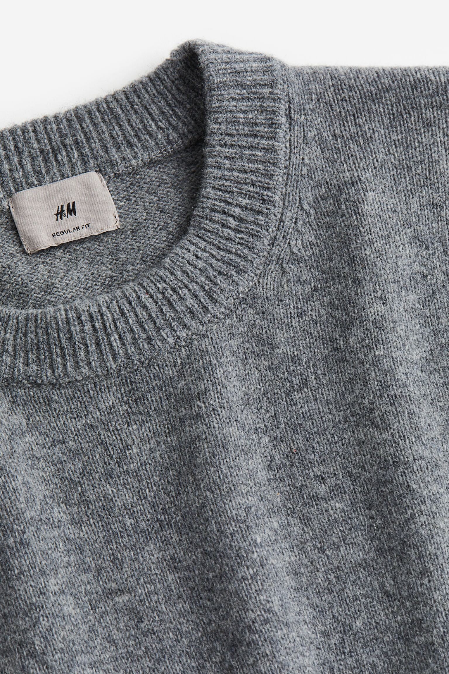 Regular Fit Wool Sweater - Dark grey/Dark blue/Dark beige/Dark brown - 2