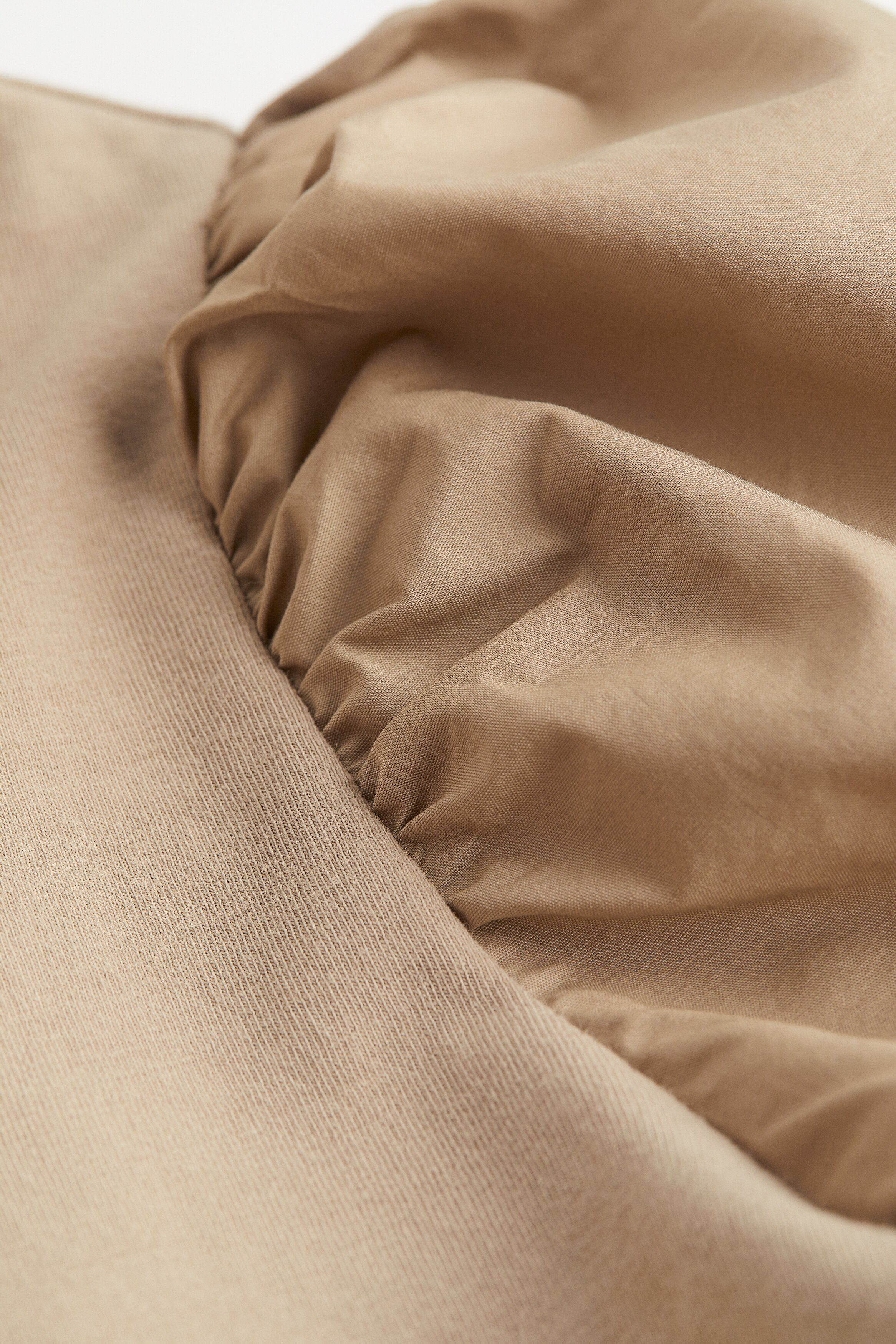 バルーンスリーブ ジャージートップス - ベージュ - レディース